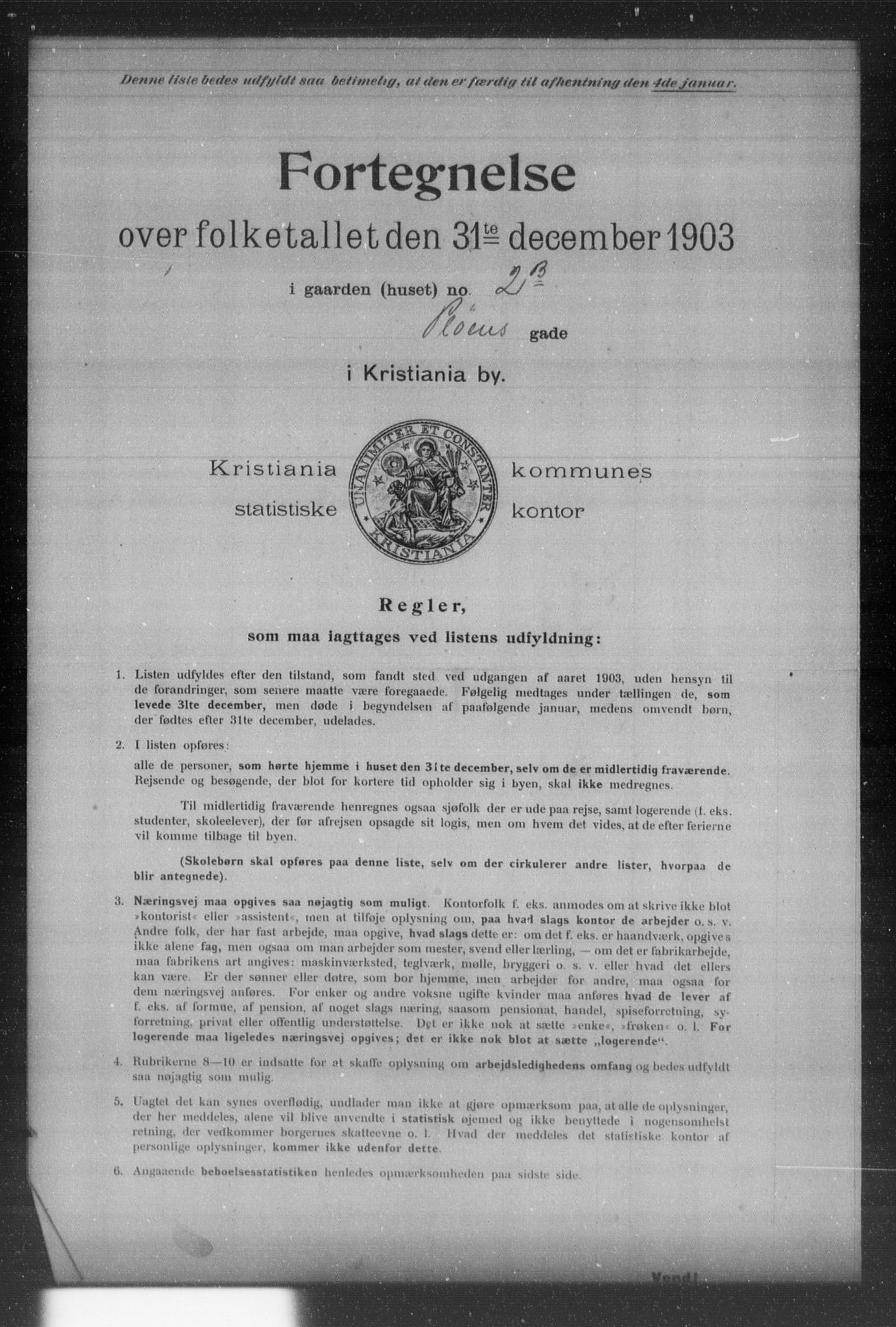 OBA, Kommunal folketelling 31.12.1903 for Kristiania kjøpstad, 1903, s. 15875