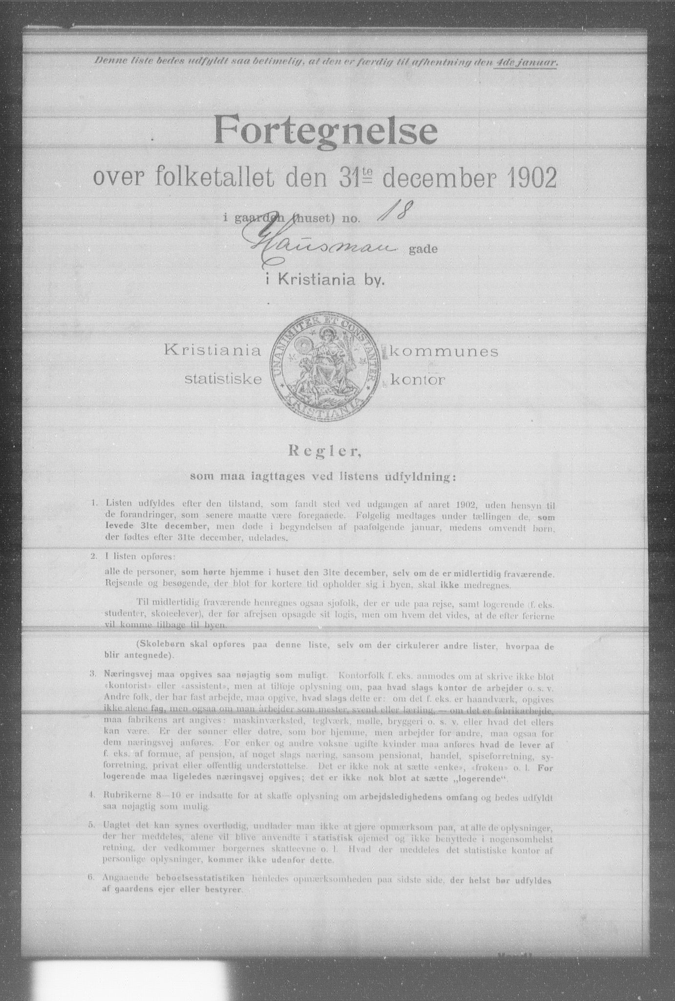 OBA, Kommunal folketelling 31.12.1902 for Kristiania kjøpstad, 1902, s. 6814