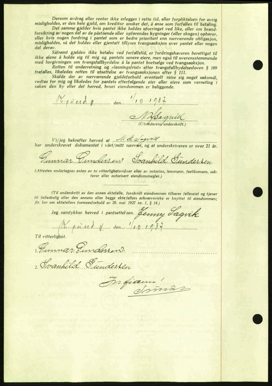 Kristiansund byfogd, AV/SAT-A-4587/A/27: Pantebok nr. 29, 1936-1937, Dagboknr: 554/1937