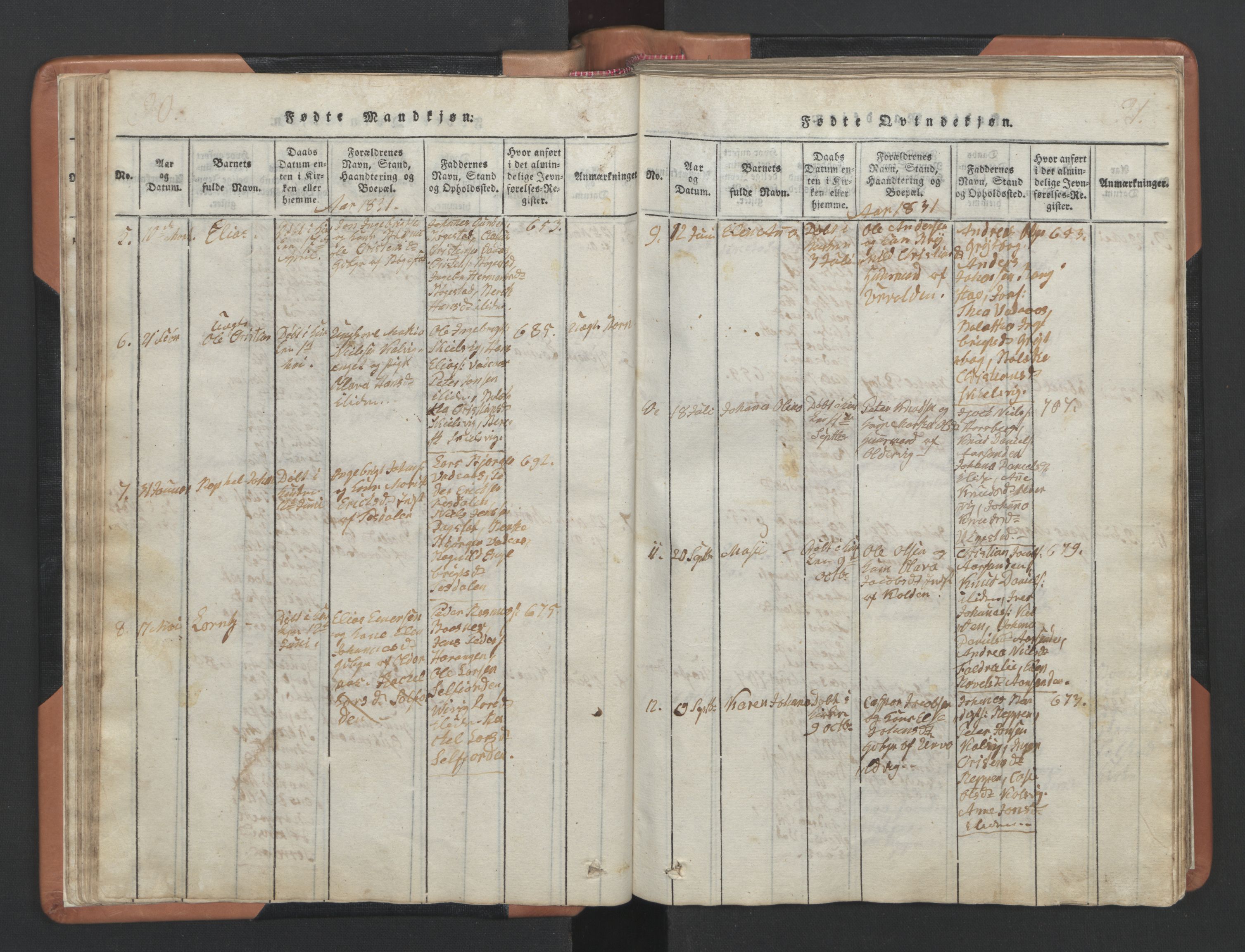 Ministerialprotokoller, klokkerbøker og fødselsregistre - Nordland, AV/SAT-A-1459/810/L0157: Klokkerbok nr. 810C01, 1819-1842, s. 90-91