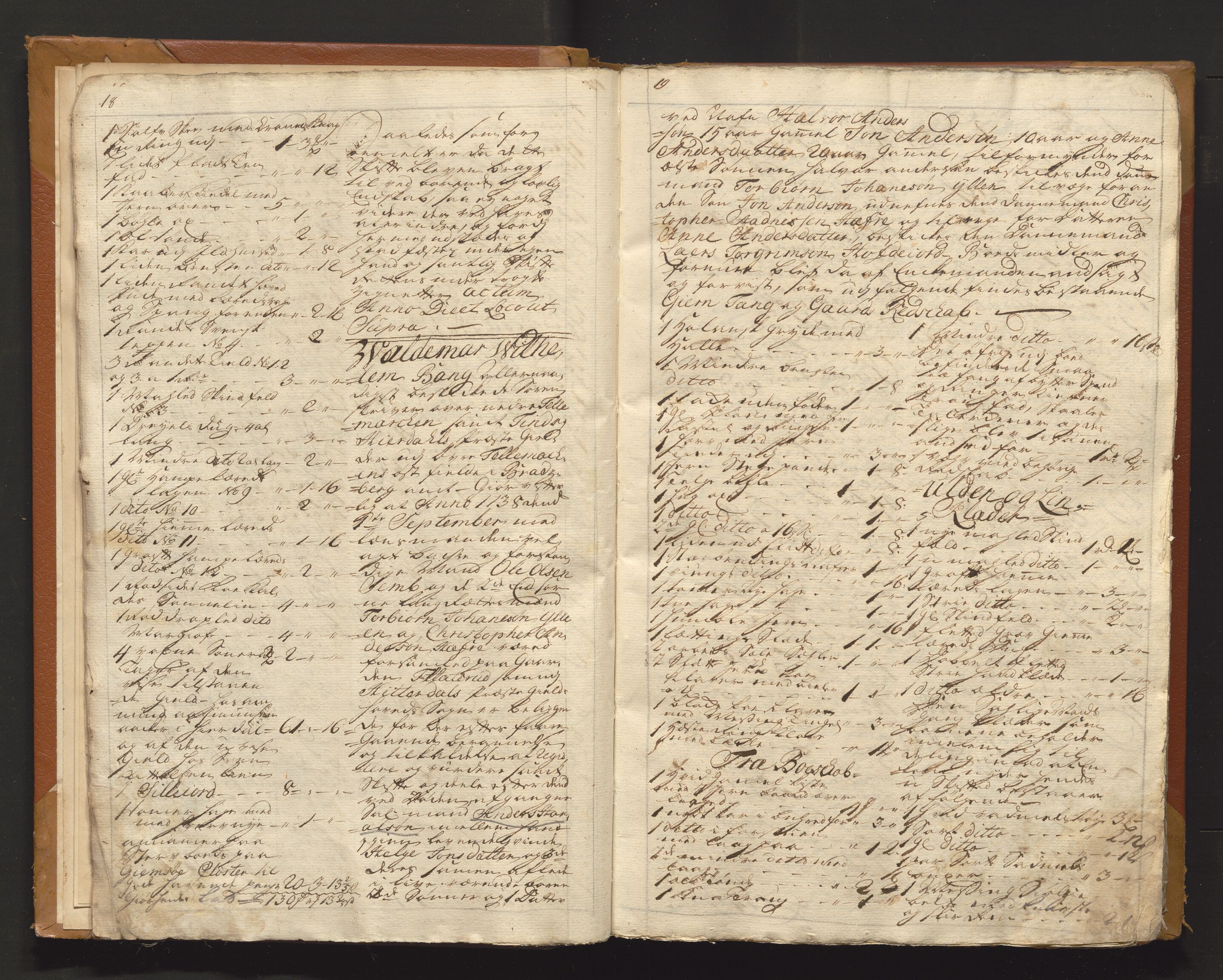Nedre Telemark sorenskriveri, AV/SAKO-A-135/H/Hb/Hbb/L0001: Skifteprotokoll kopi, 1738-1740, s. 18-19