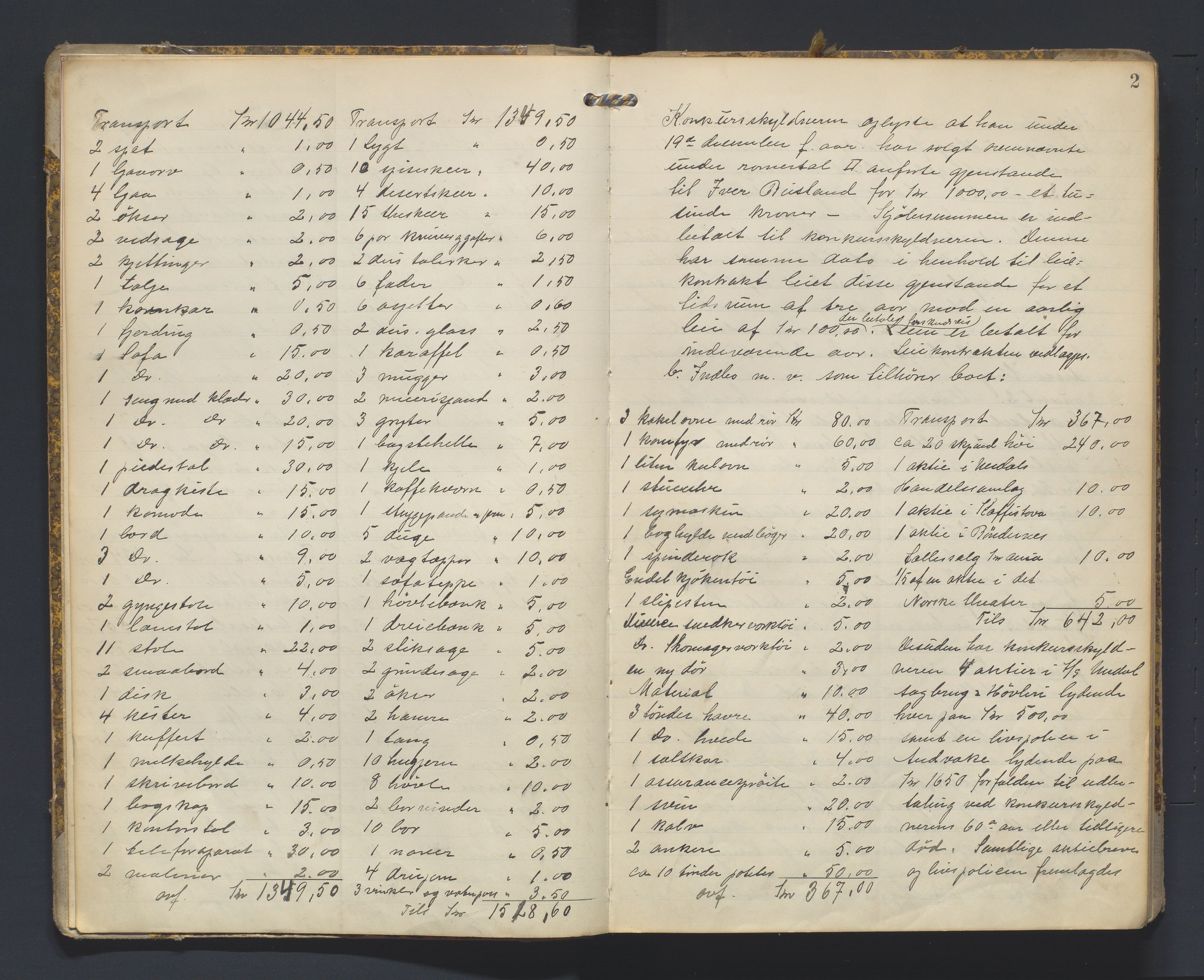 Mandal sorenskriveri, AV/SAK-1221-0005/001/H/Hc/L0065: Skifteregistreringsprotokoll nr 21 Sør-Audnedal, 1915-1931, s. 2