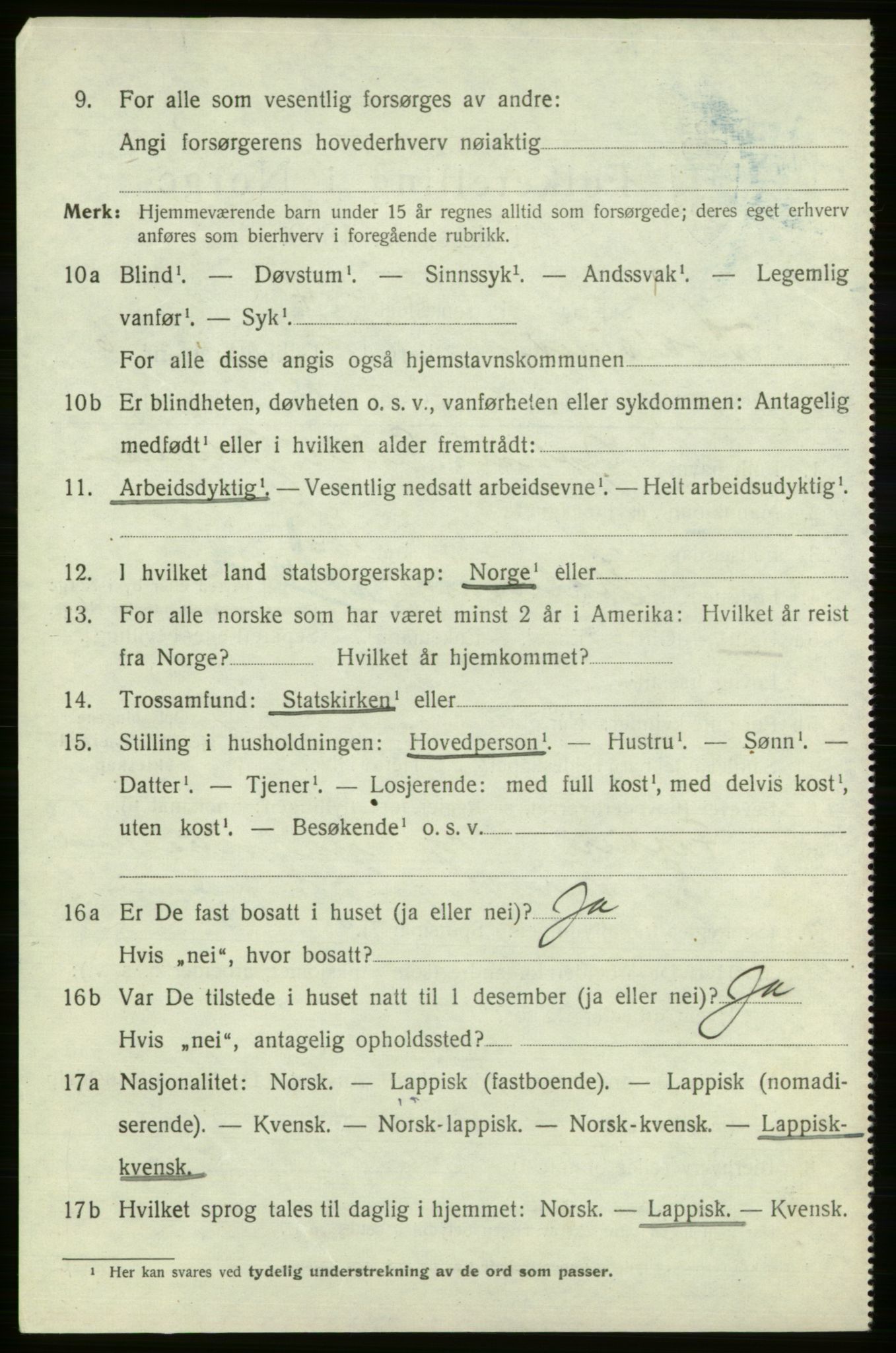 SATØ, Folketelling 1920 for 2017 Kvalsund herred, 1920, s. 2035