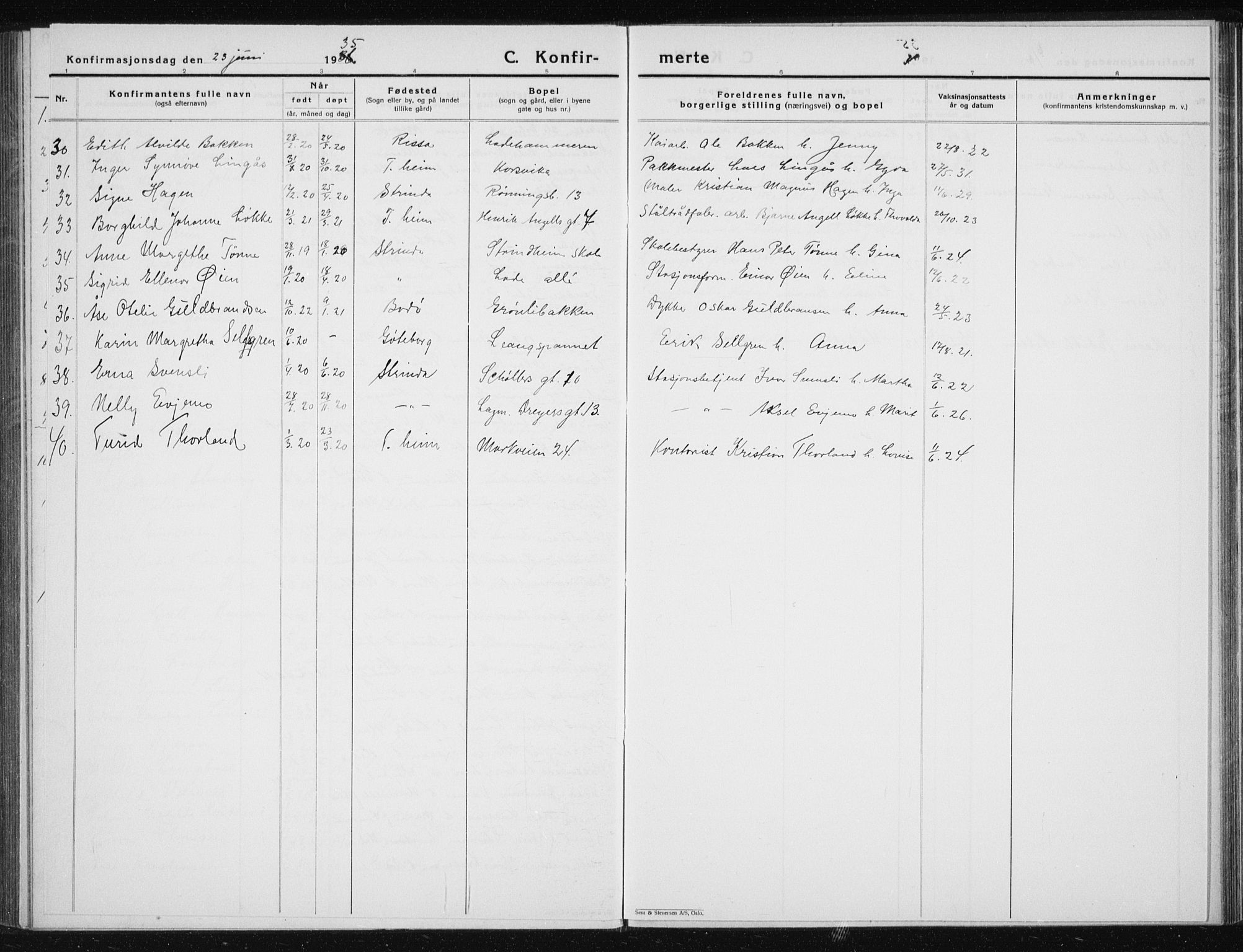 Ministerialprotokoller, klokkerbøker og fødselsregistre - Sør-Trøndelag, AV/SAT-A-1456/606/L0314: Klokkerbok nr. 606C10, 1911-1937