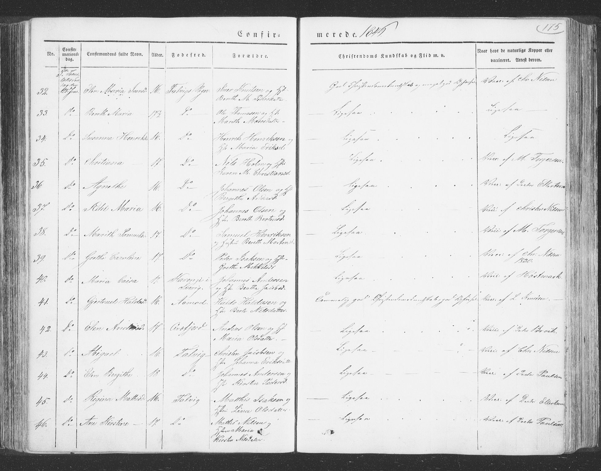 Talvik sokneprestkontor, AV/SATØ-S-1337/H/Ha/L0009kirke: Ministerialbok nr. 9, 1837-1852, s. 175