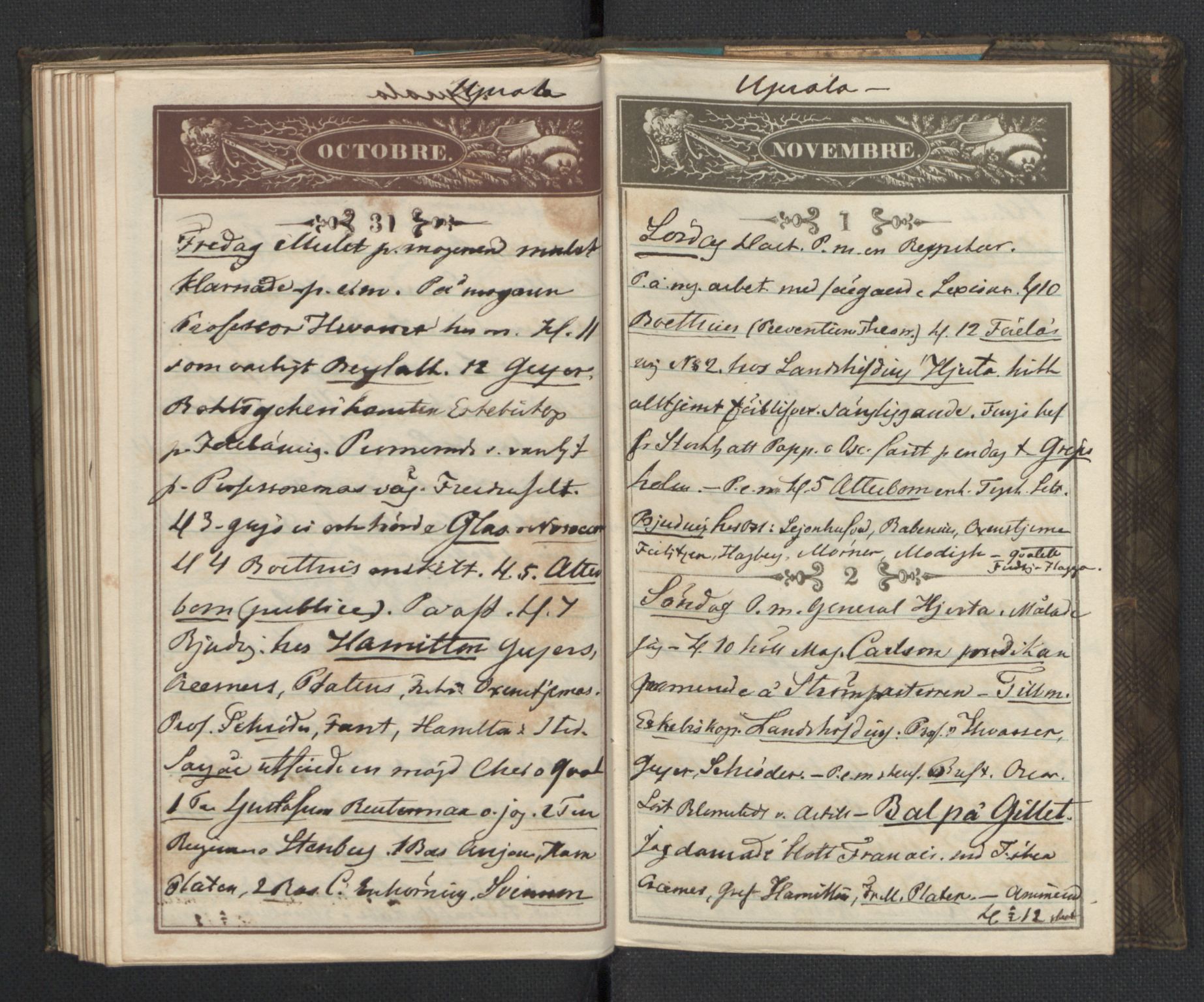 Bernadotte, RA/PA-0318/F/L0001/0002: Privat materiale fra Bernadottefamilien / Dagbok, 1845, s. 86