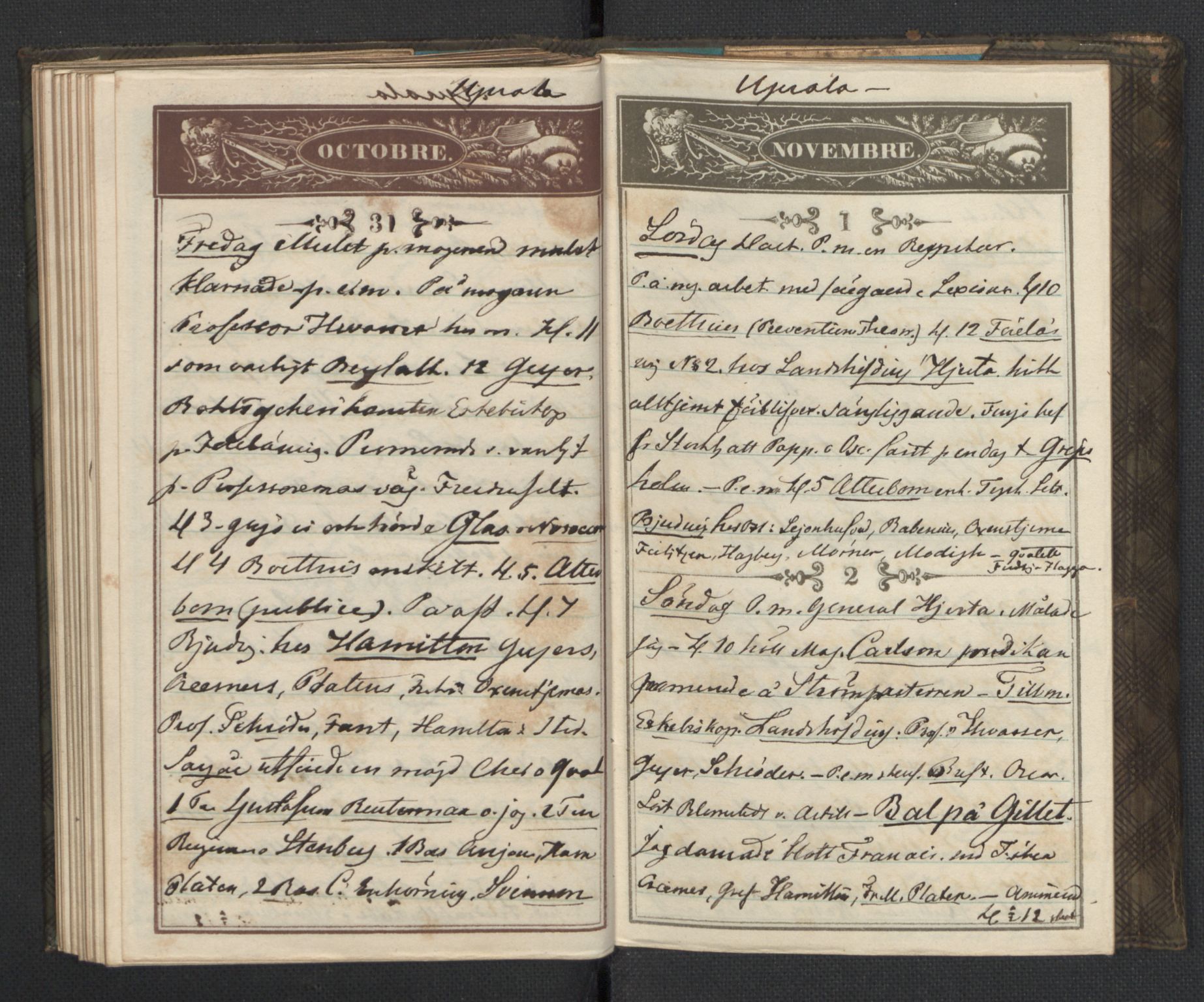Bernadotte, AV/RA-PA-0318/F/L0001/0002: Privat materiale fra Bernadottefamilien / Dagbok, 1845, s. 86