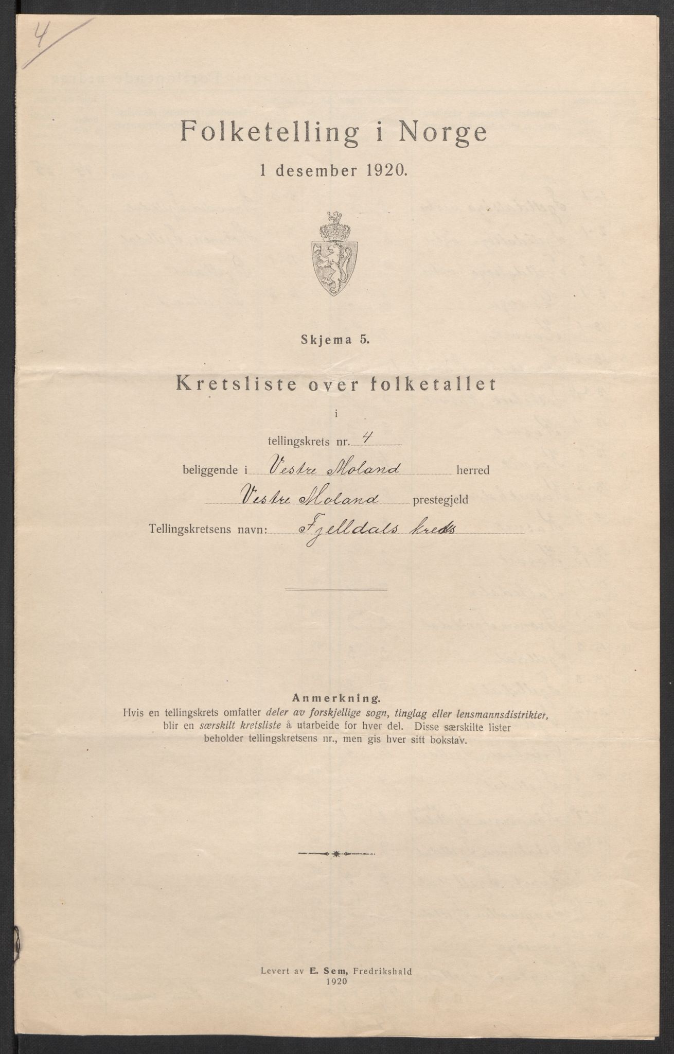 SAK, Folketelling 1920 for 0926 Vestre Moland herred, 1920, s. 21