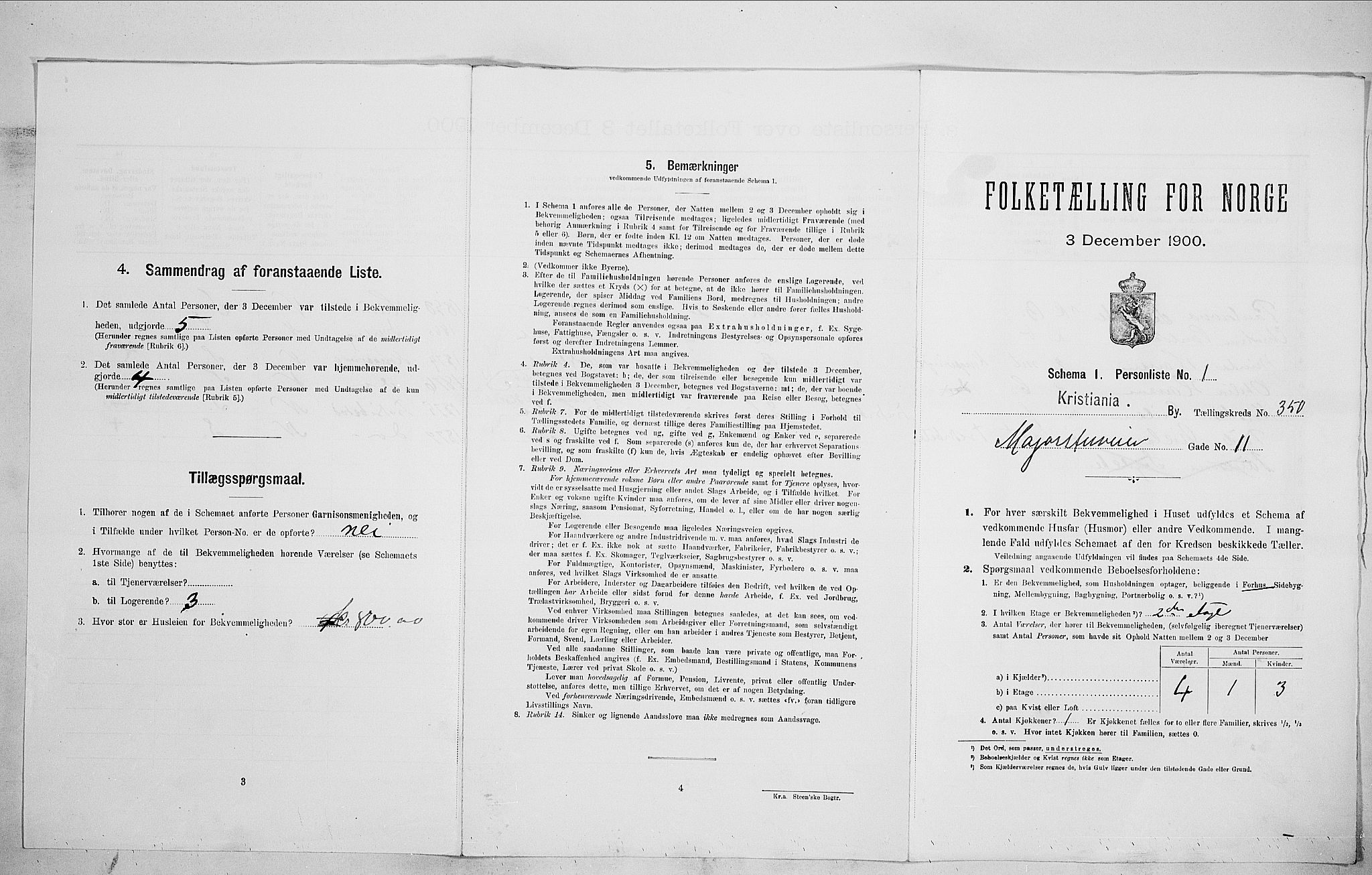 SAO, Folketelling 1900 for 0301 Kristiania kjøpstad, 1900, s. 54067
