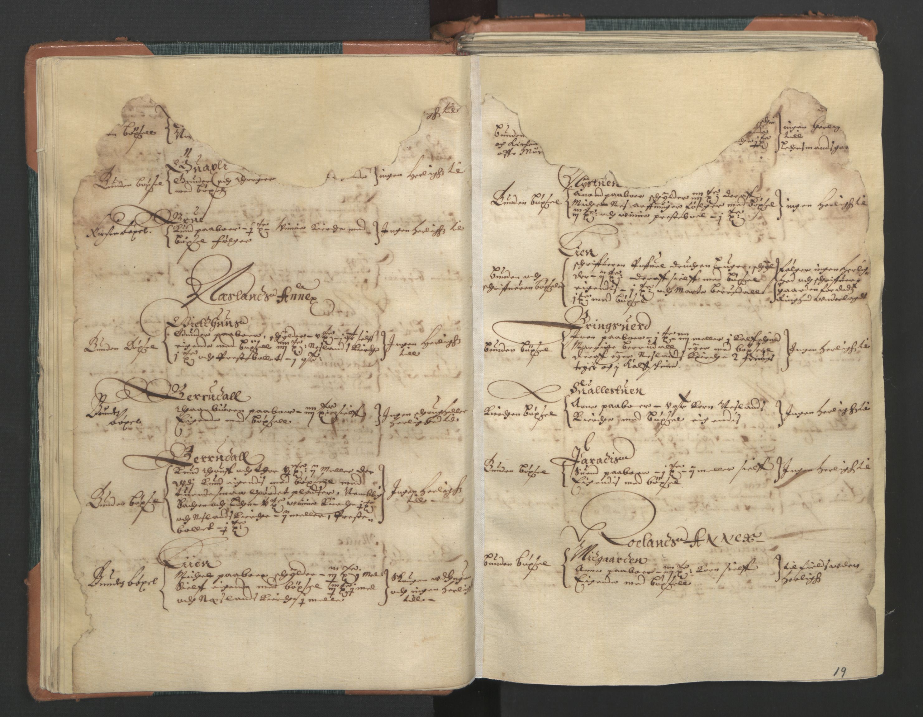 Rentekammeret inntil 1814, Realistisk ordnet avdeling, AV/RA-EA-4070/L/L0017: Skien lagdømme. Alminnelig jordebok for Telemark, Bamble og Numedal, 1661, s. 18b-19a