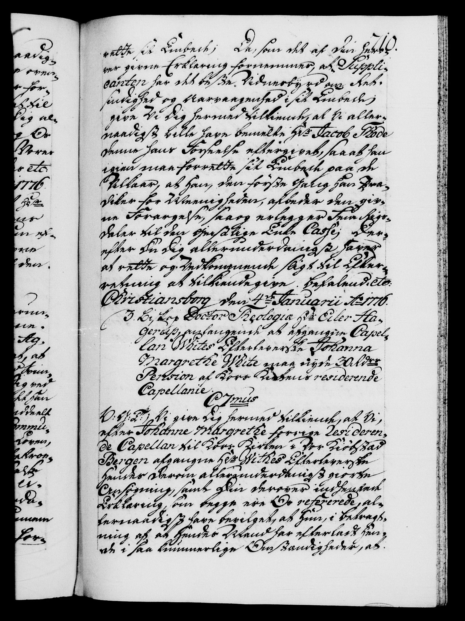 Danske Kanselli 1572-1799, AV/RA-EA-3023/F/Fc/Fca/Fcab/L0041: Norske tegnelser, 1773-1776, s. 710a
