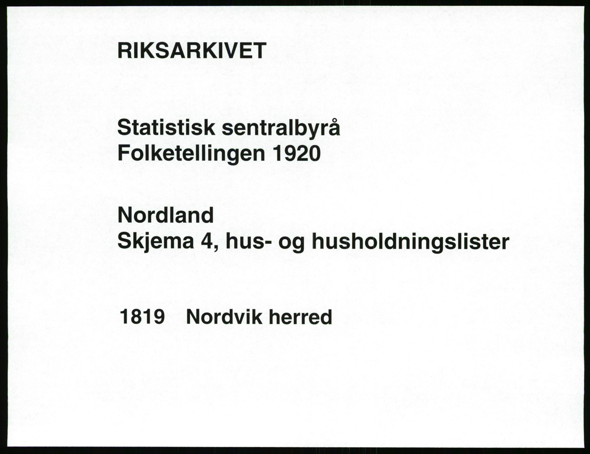 SAT, Folketelling 1920 for 1819 Nordvik herred, 1920, s. 36