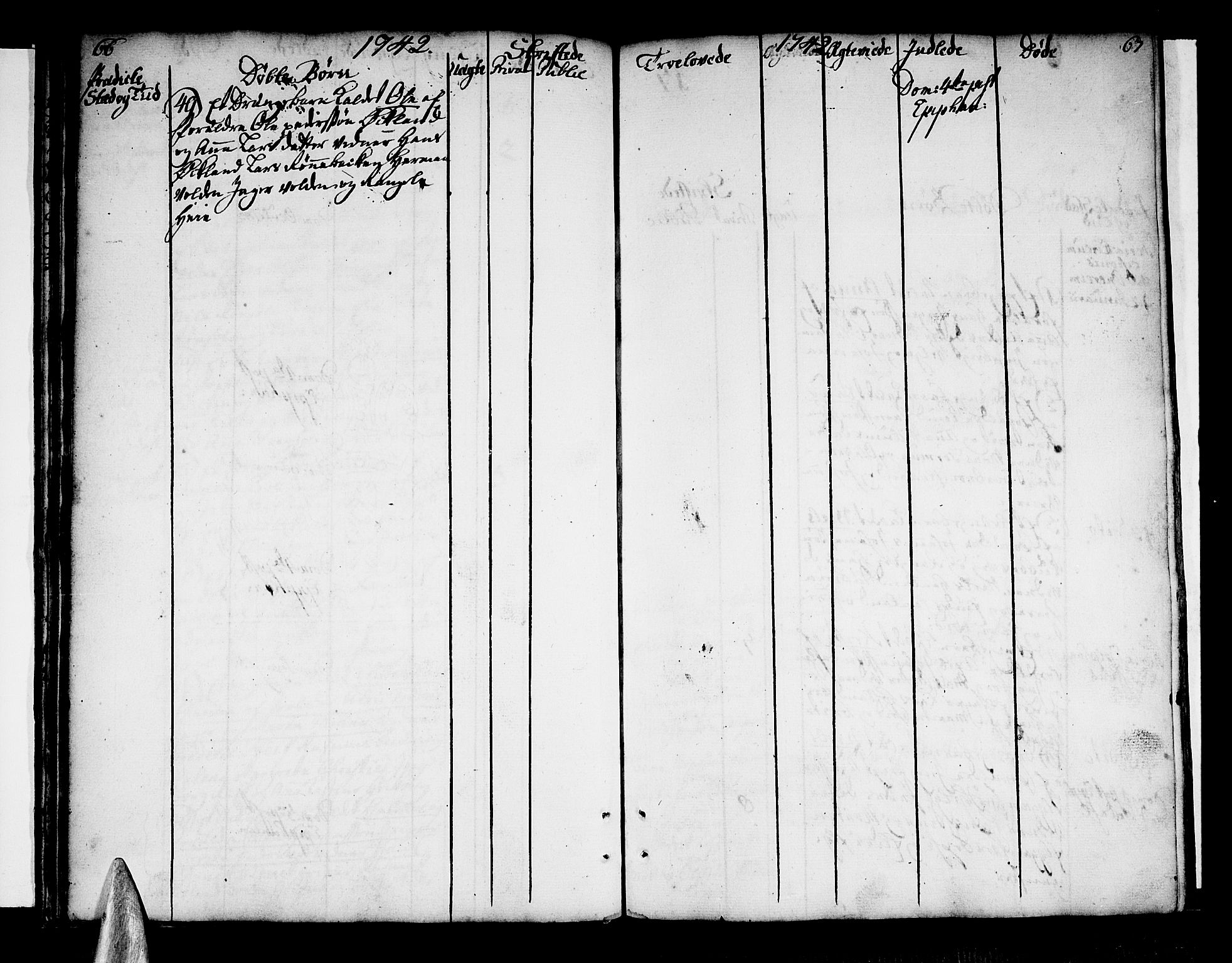 Tysnes sokneprestembete, SAB/A-78601/H/Haa: Ministerialbok nr. A 3, 1740-1749, s. 66-67