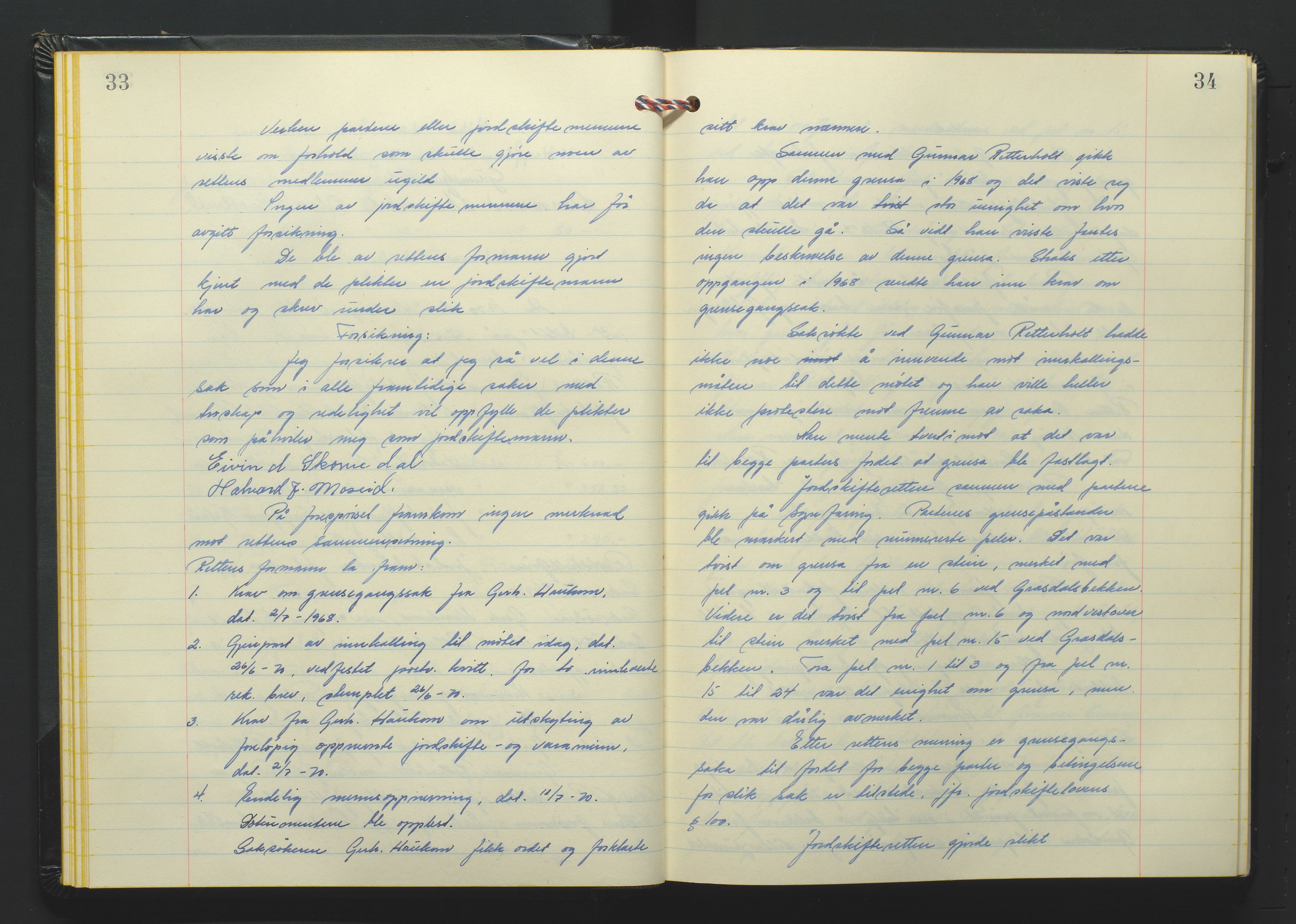 Setesdal jordskifterett, AV/SAK-1541-0008/F/Fa/Faa/L0012: Jordskifteprotokoll med gårdsregister, Setesdal domssokn nr 27 (II), 1970-1971