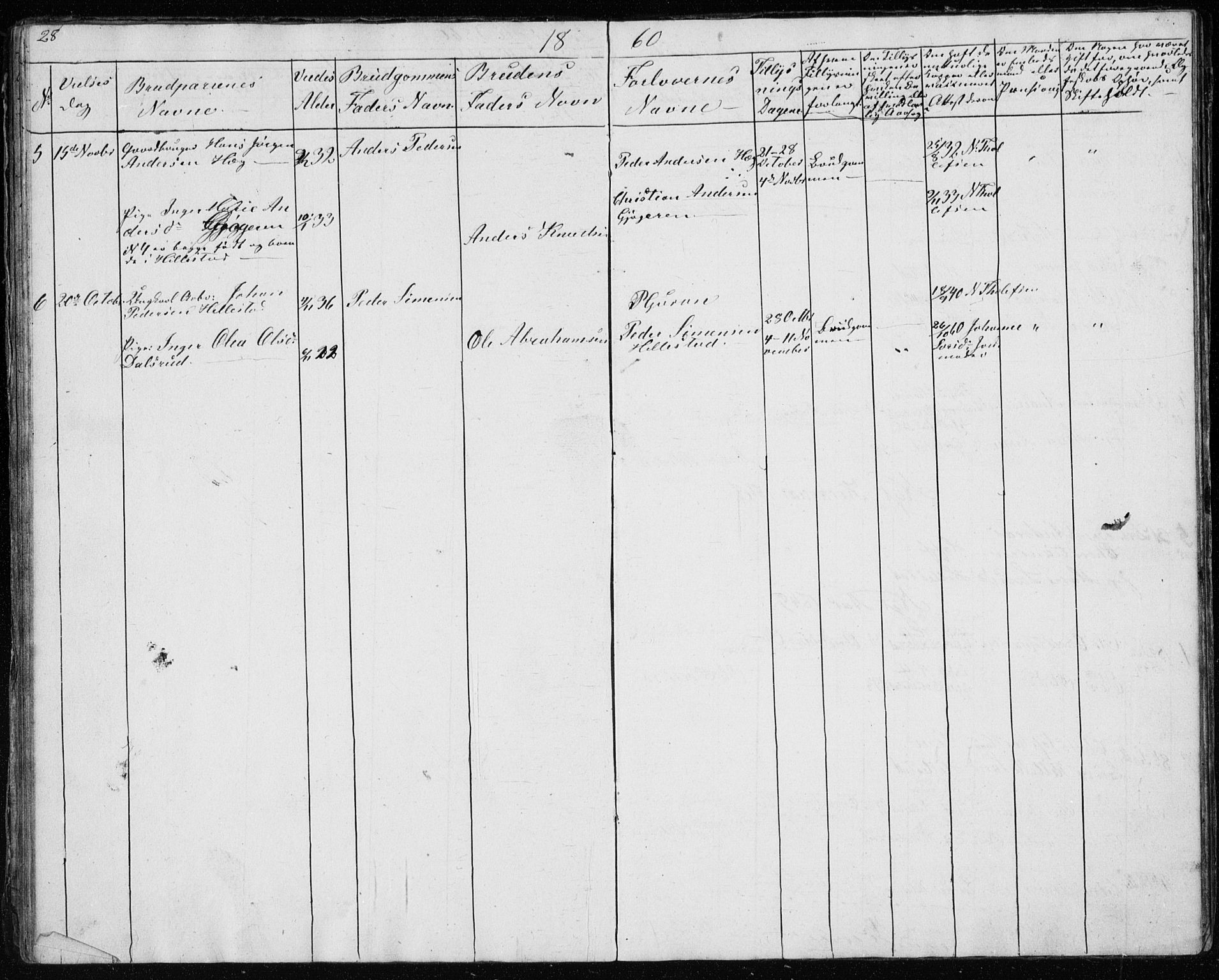Botne kirkebøker, AV/SAKO-A-340/G/Gb/L0001: Klokkerbok nr. II 1, 1848-1860, s. 28