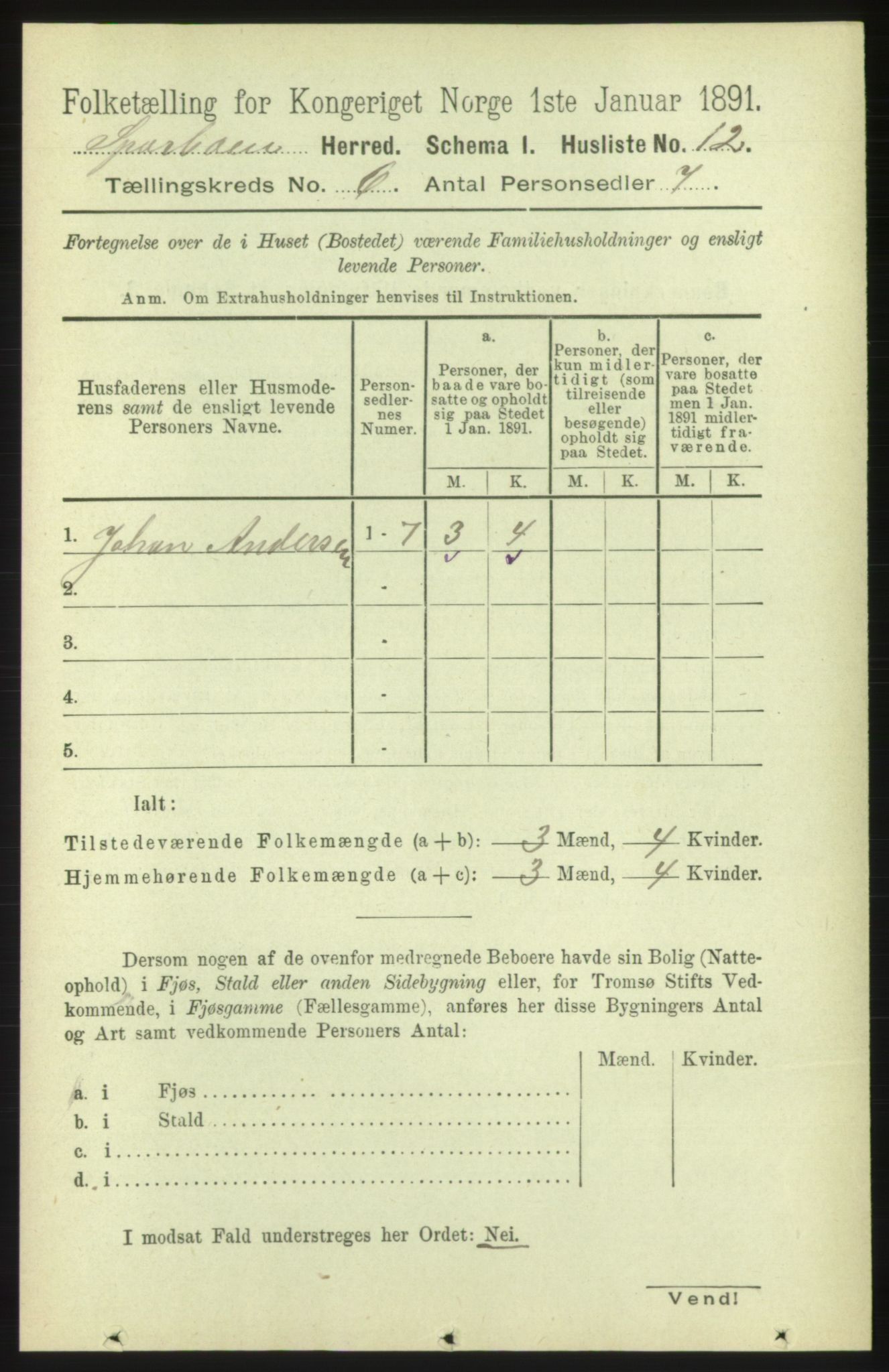 RA, Folketelling 1891 for 1731 Sparbu herred, 1891, s. 2132