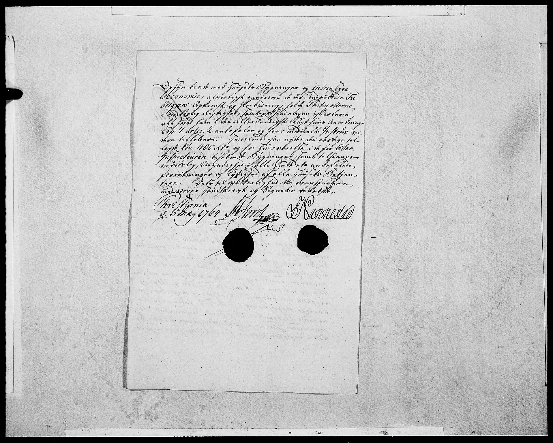 Danske Kanselli 1572-1799, AV/RA-EA-3023/F/Fc/Fcc/Fcca/L0188: Norske innlegg 1572-1799, 1764, s. 353