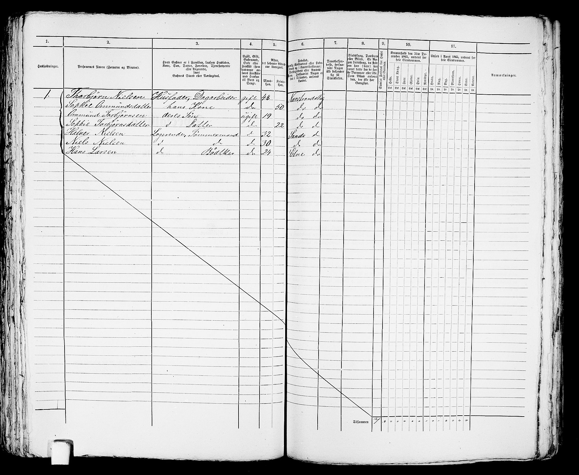 RA, Folketelling 1865 for 1106B Torvastad prestegjeld, Haugesund ladested, 1865, s. 453