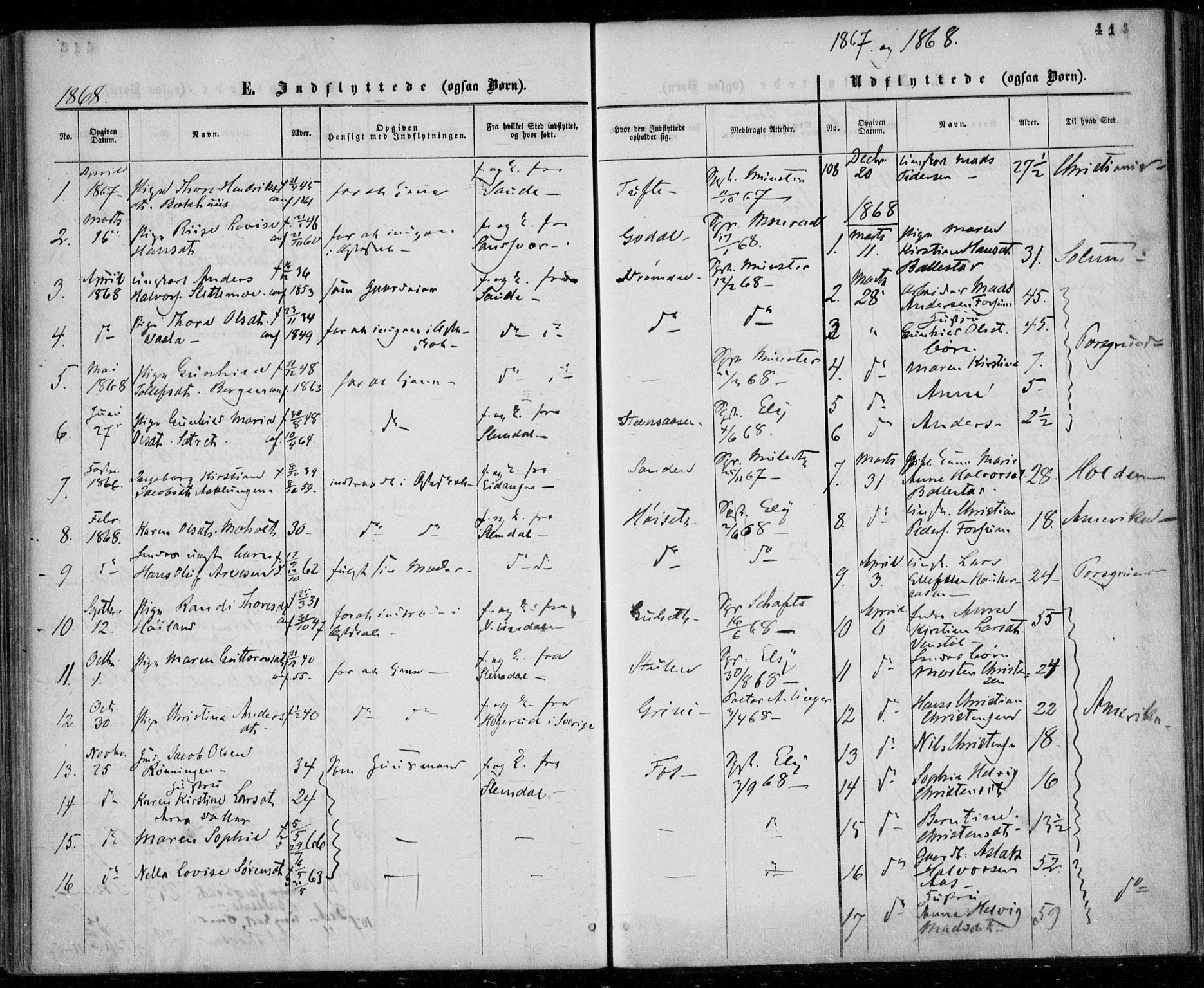 Gjerpen kirkebøker, AV/SAKO-A-265/F/Fa/L0008b: Ministerialbok nr. I 8B, 1857-1871, s. 414