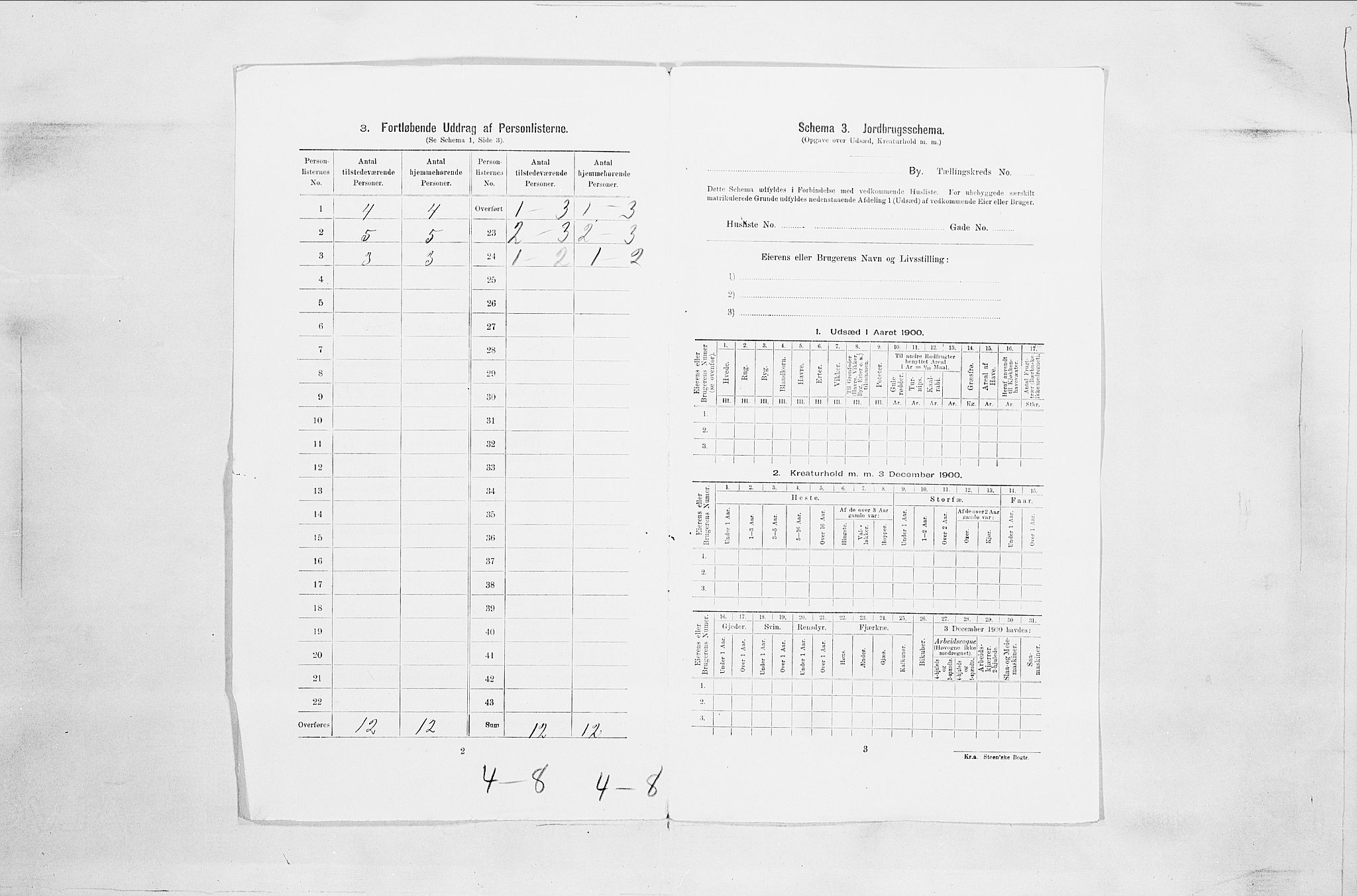 SAO, Folketelling 1900 for 0103 Fredrikstad kjøpstad, 1900