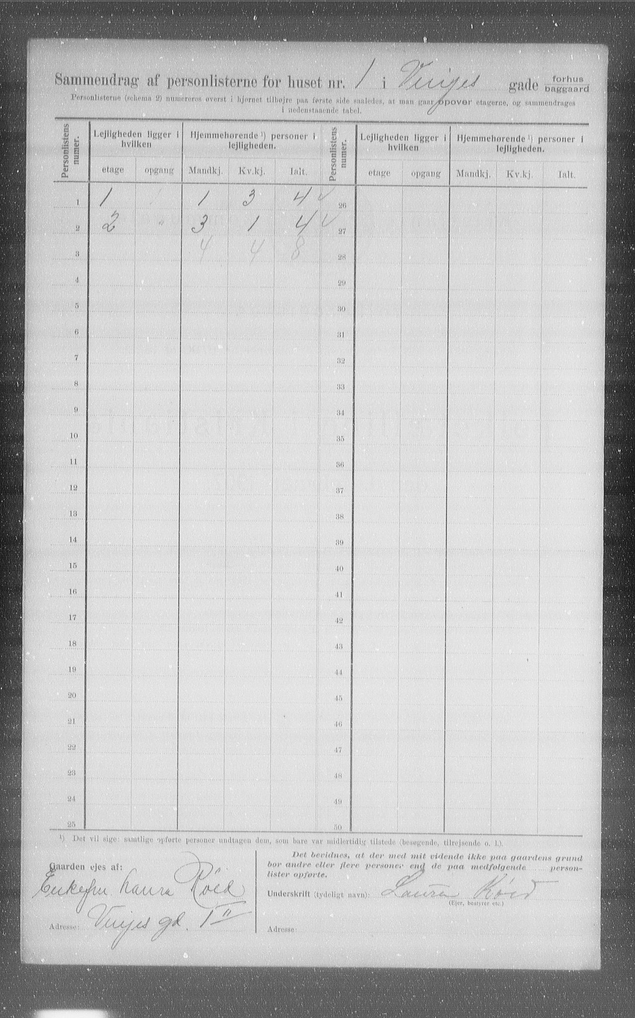 OBA, Kommunal folketelling 1.2.1907 for Kristiania kjøpstad, 1907, s. 62922