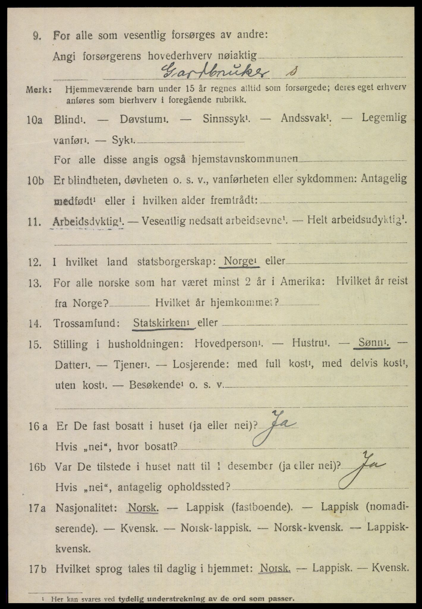 SAT, Folketelling 1920 for 1736 Snåsa herred, 1920, s. 1073