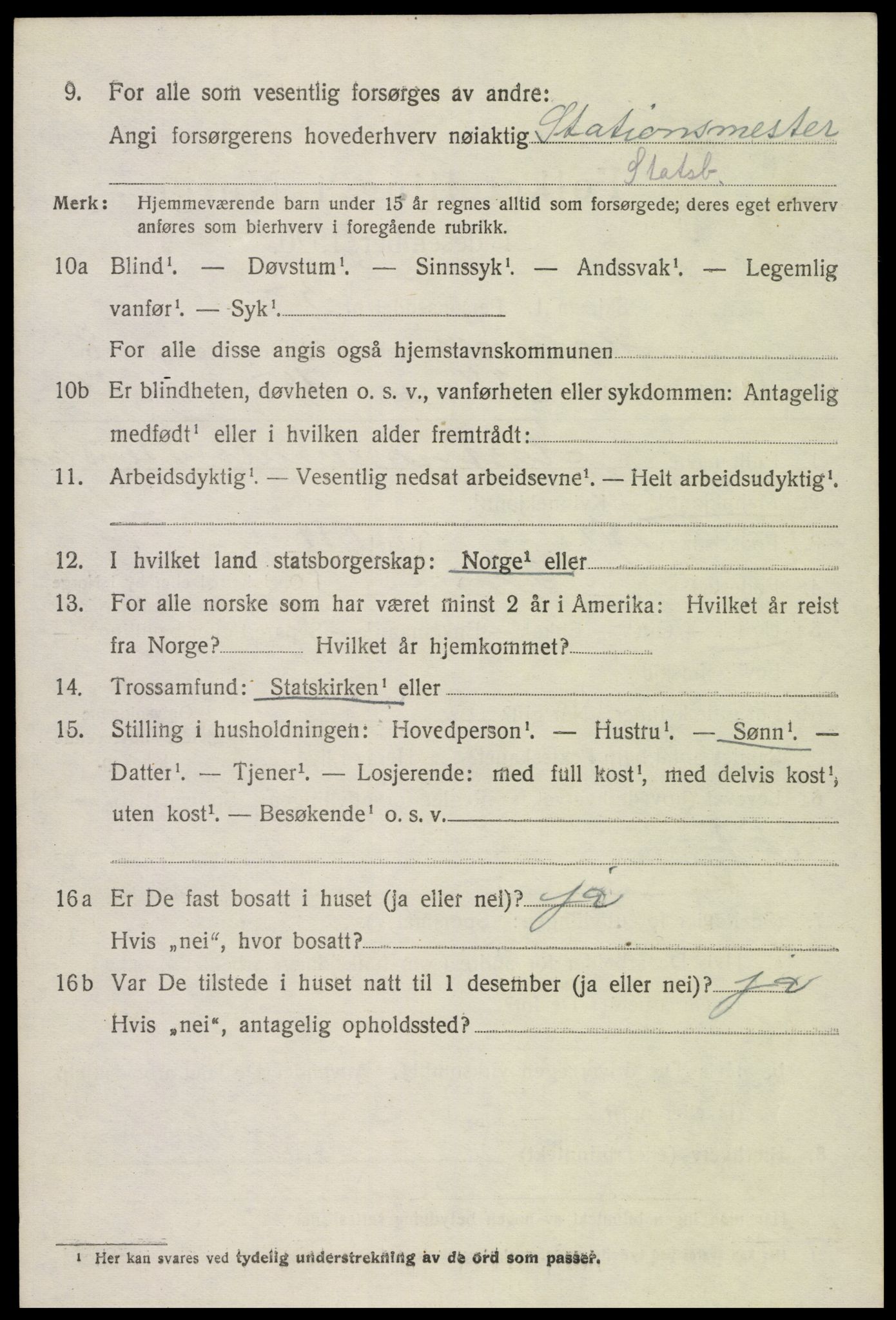 SAK, Folketelling 1920 for 0936 Hornnes herred, 1920, s. 2174