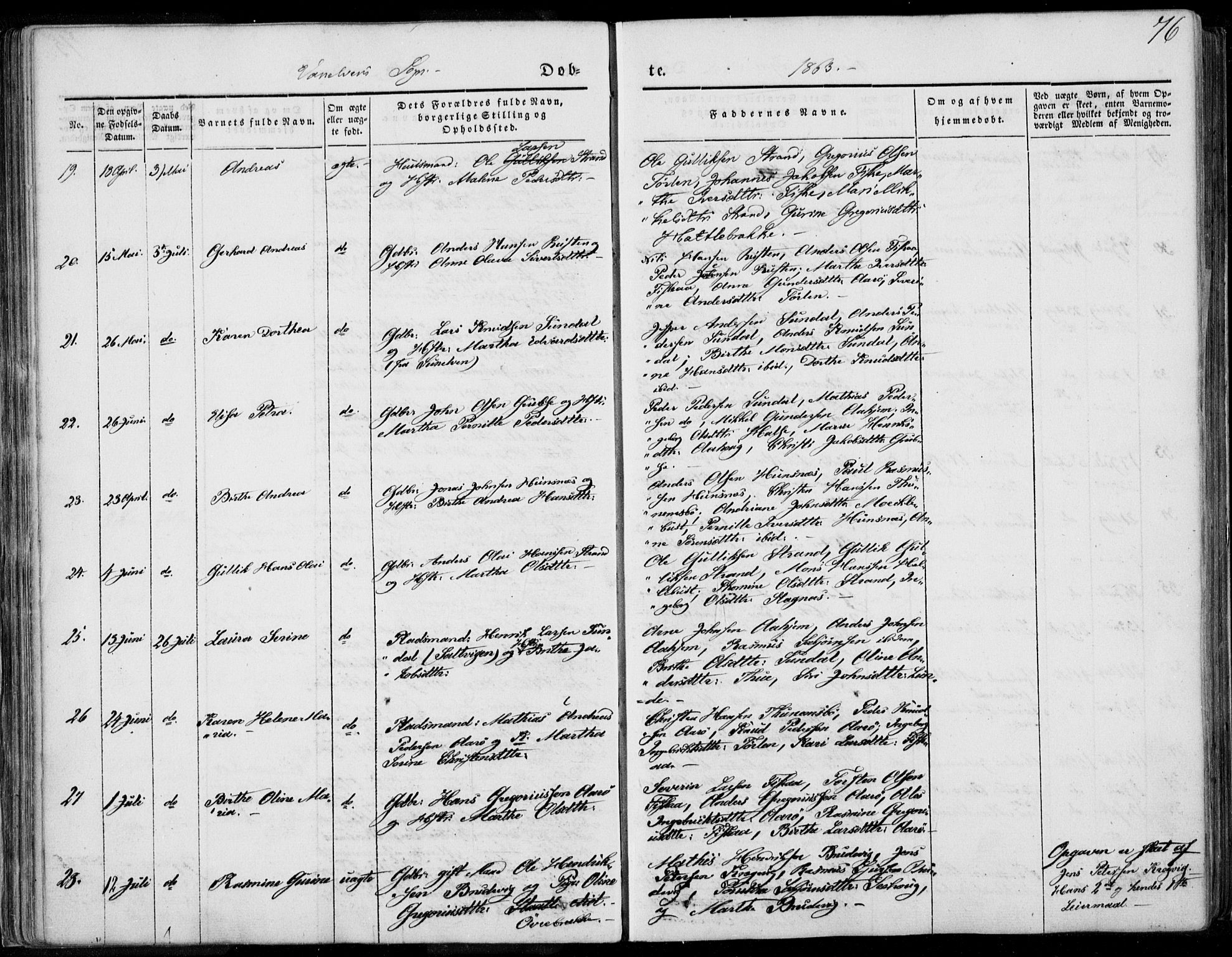 Ministerialprotokoller, klokkerbøker og fødselsregistre - Møre og Romsdal, AV/SAT-A-1454/501/L0006: Ministerialbok nr. 501A06, 1844-1868, s. 76