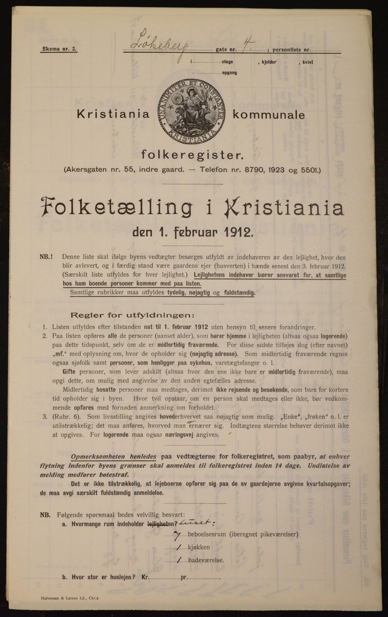 OBA, Kommunal folketelling 1.2.1912 for Kristiania, 1912, s. 58940