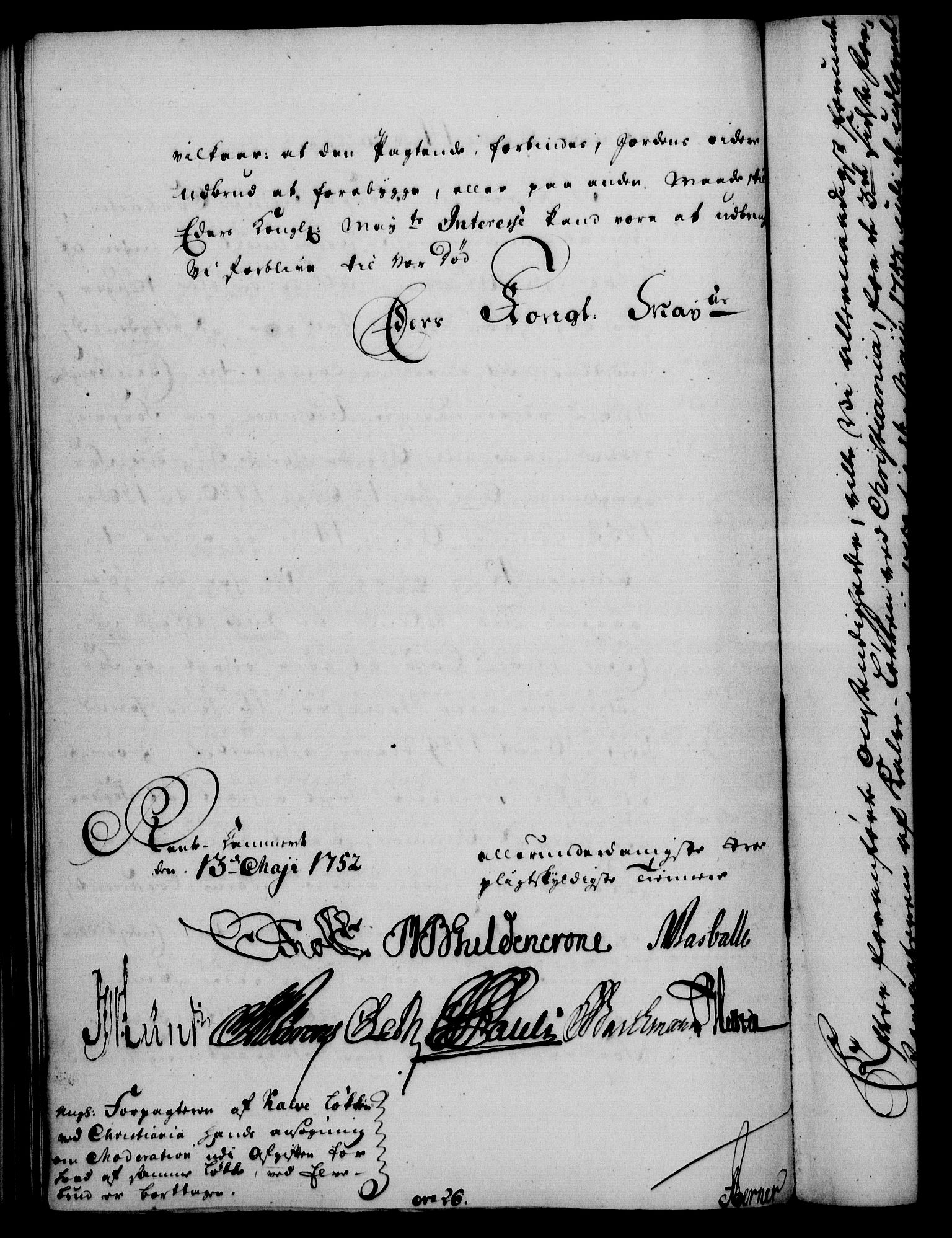 Rentekammeret, Kammerkanselliet, RA/EA-3111/G/Gf/Gfa/L0034: Norsk relasjons- og resolusjonsprotokoll (merket RK 52.34), 1752, s. 287