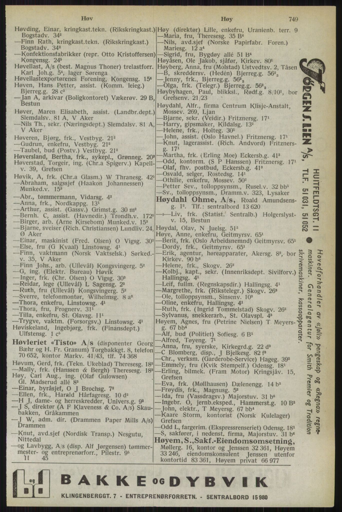 Kristiania/Oslo adressebok, PUBL/-, 1944, s. 749