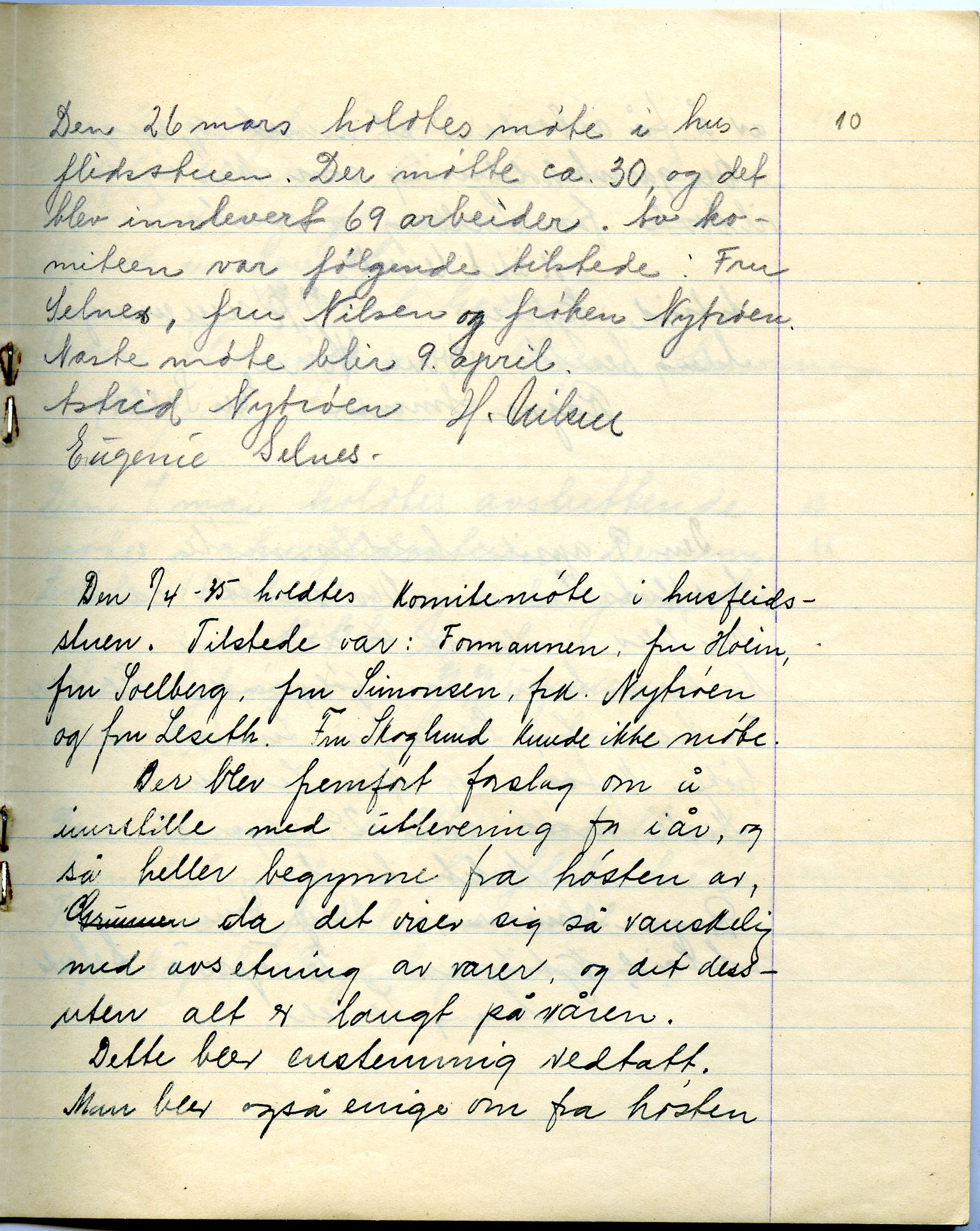 Norske Kvinners Sanitetsforening Finnmark , FMFB/A-1006/A/Ac/L0007: Dagbok for husflidsstuen, 1934-1935