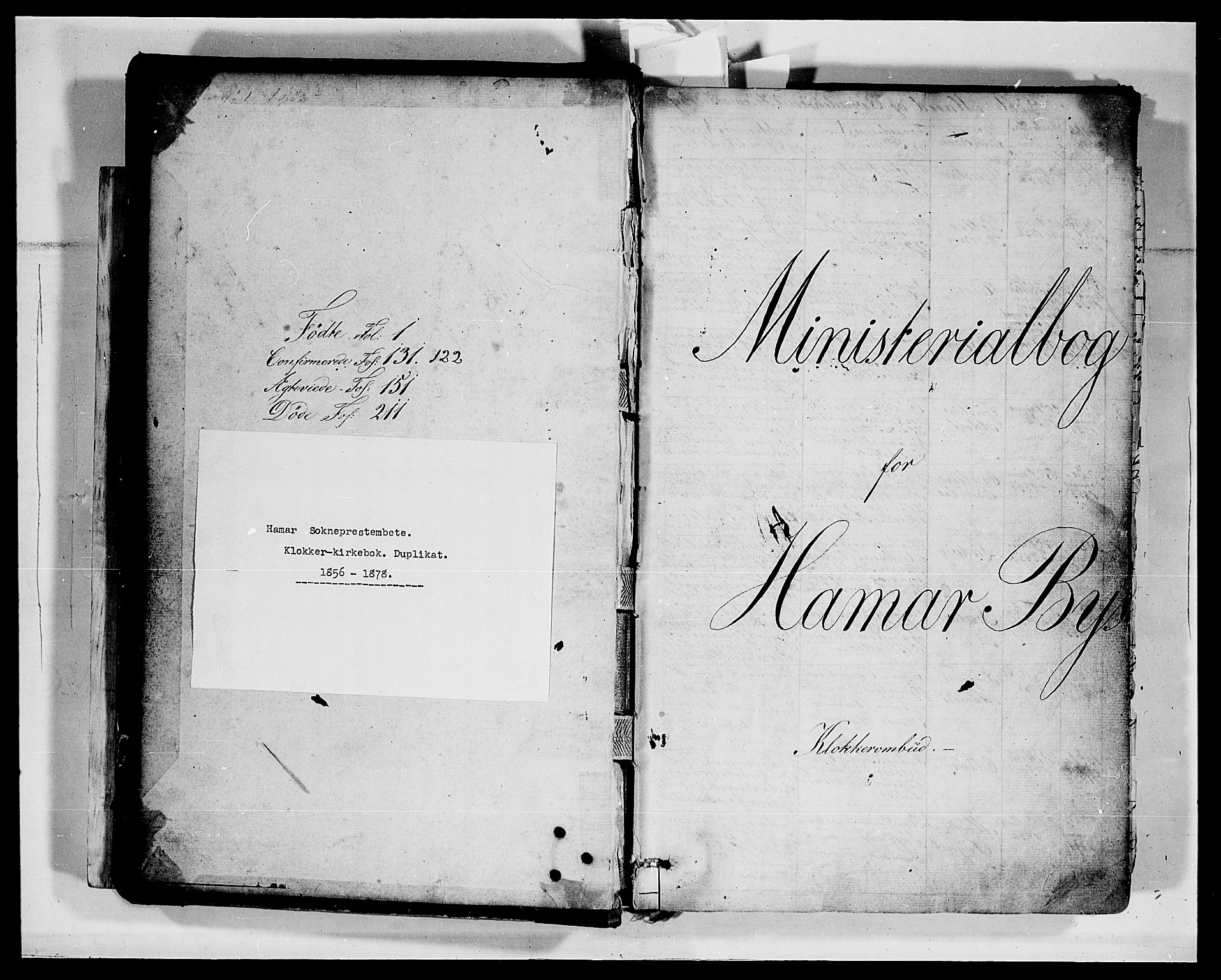 Vang prestekontor, Hedmark, SAH/PREST-008/H/Ha/Hab/L0011: Klokkerbok nr. 11, 1855-1878