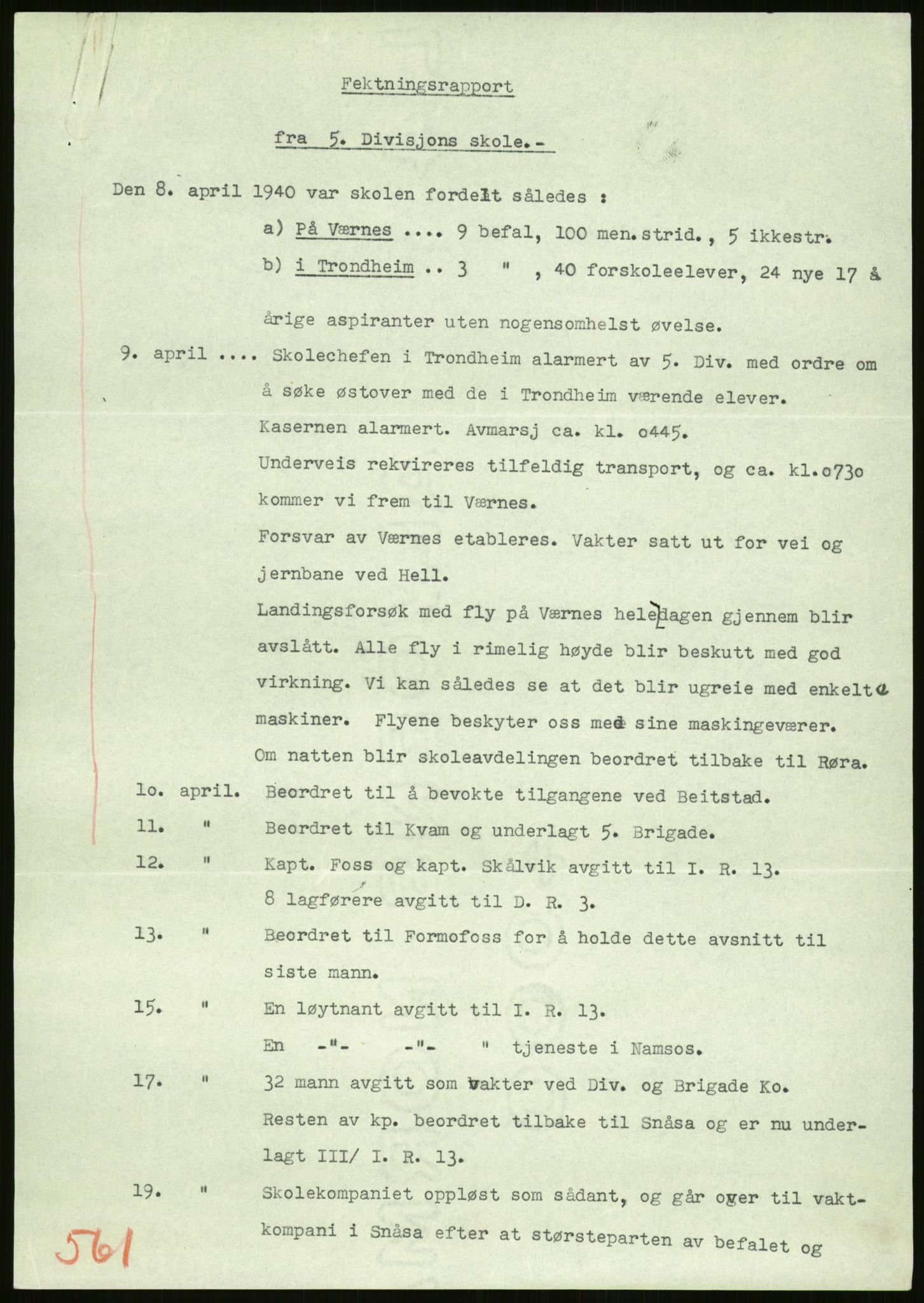 Forsvaret, Forsvarets krigshistoriske avdeling, AV/RA-RAFA-2017/Y/Yb/L0116: II-C-11-560-563  -  5. Divisjon., 1940, s. 779