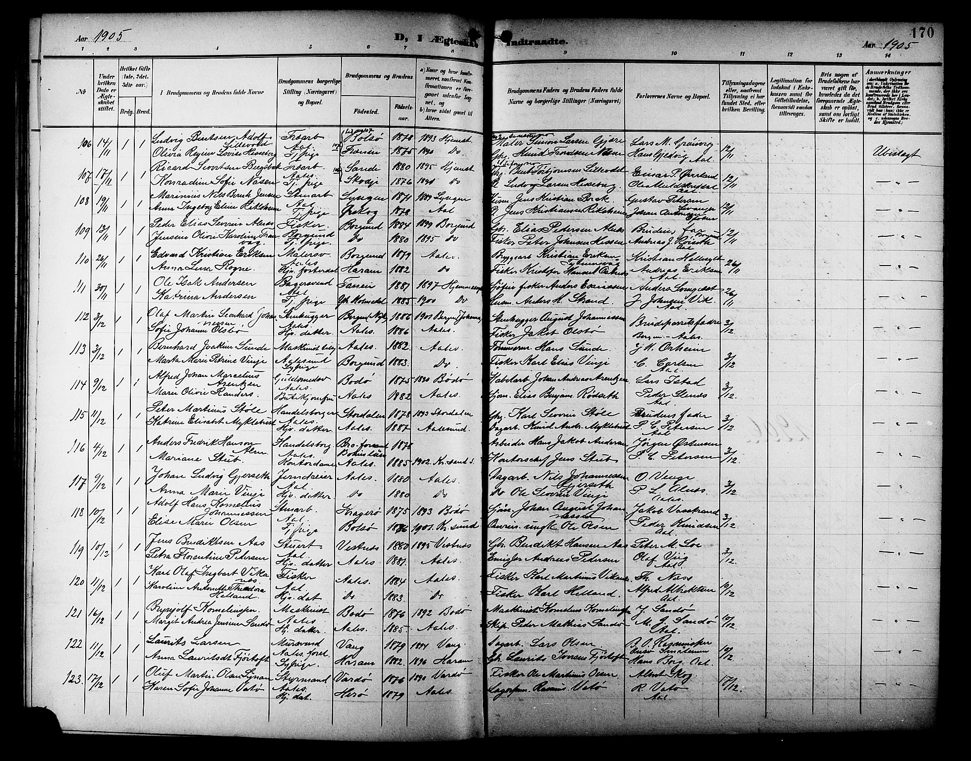 Ministerialprotokoller, klokkerbøker og fødselsregistre - Møre og Romsdal, AV/SAT-A-1454/529/L0469: Klokkerbok nr. 529C06, 1898-1906, s. 170