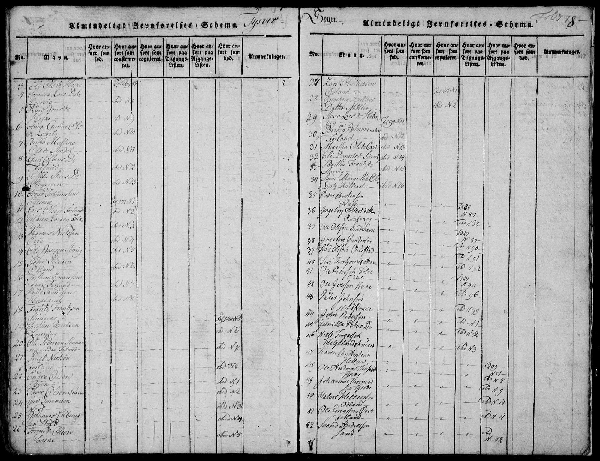 Skjold sokneprestkontor, AV/SAST-A-101847/H/Ha/Hab/L0002: Klokkerbok nr. B 2 /1, 1815-1830, s. 378