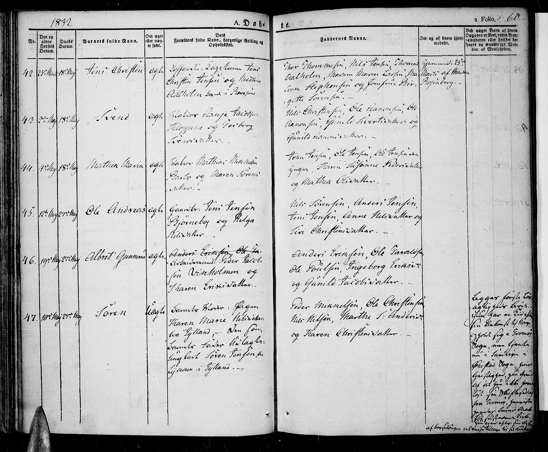 Tromøy sokneprestkontor, AV/SAK-1111-0041/F/Fa/L0003: Ministerialbok nr. A 3, 1825-1837, s. 60