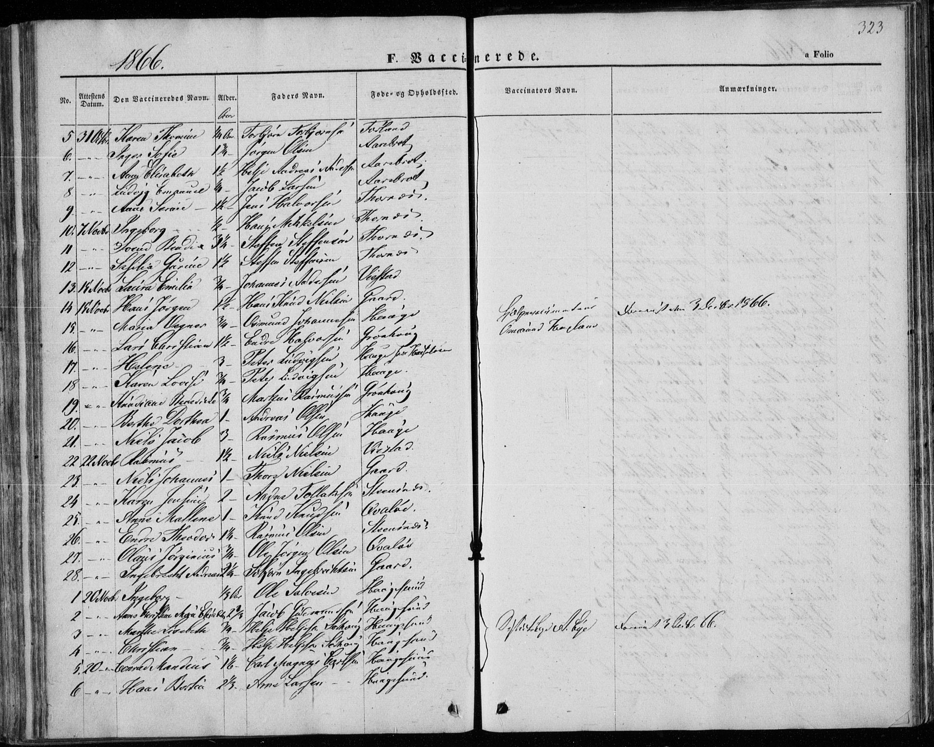 Torvastad sokneprestkontor, SAST/A -101857/H/Ha/Haa/L0011: Ministerialbok nr. A 11, 1857-1866, s. 323