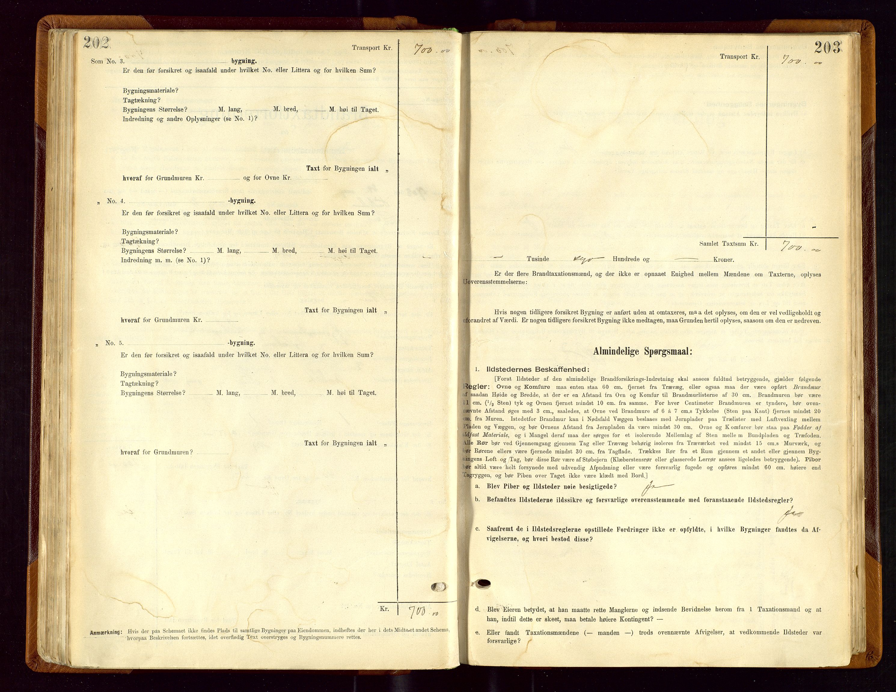 Sauda lensmannskontor, SAST/A-100177/Gob/L0001: Branntakstprotokoll - skjematakst, 1894-1914, s. 202-203