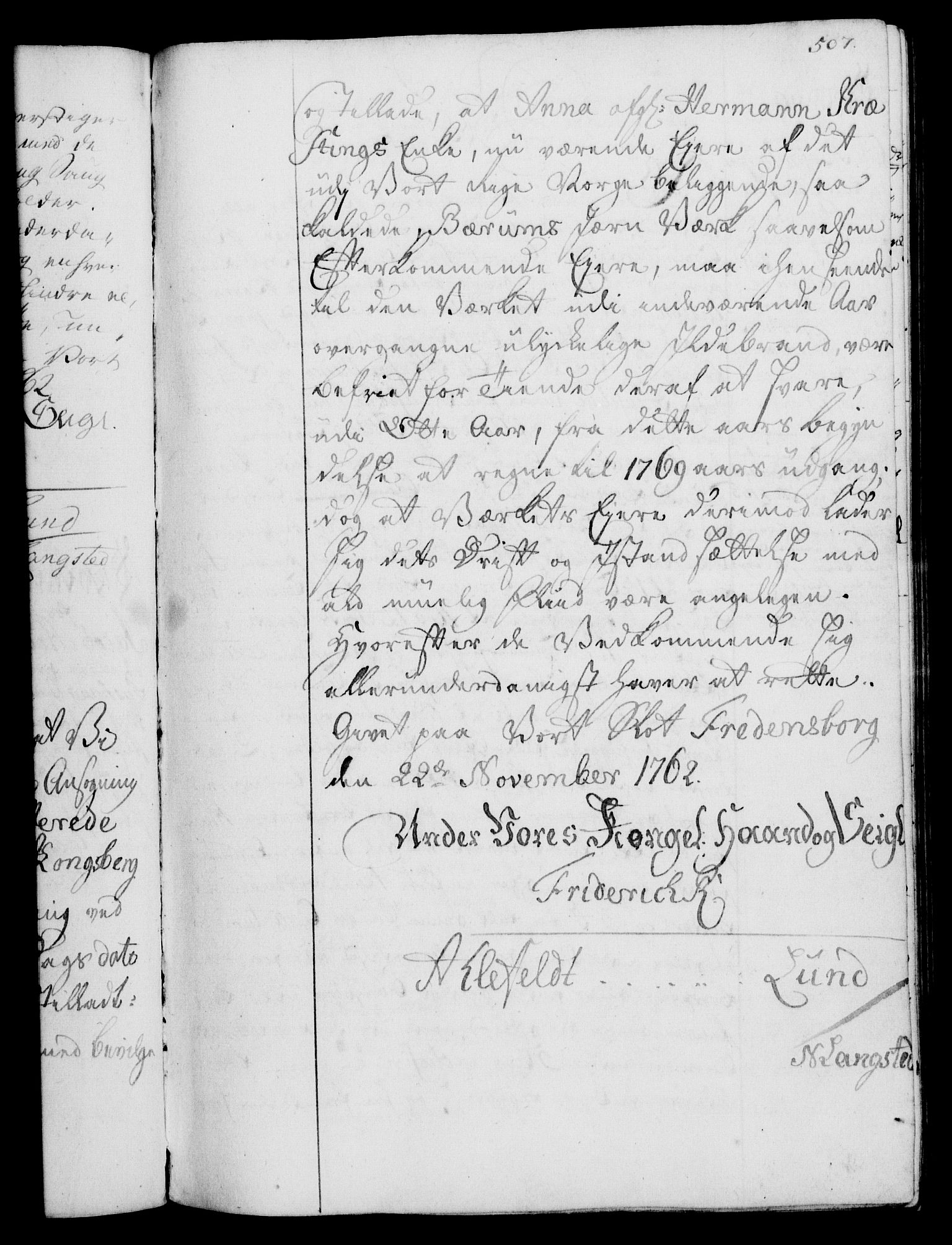 Rentekammeret, Kammerkanselliet, AV/RA-EA-3111/G/Gg/Gga/L0007: Norsk ekspedisjonsprotokoll med register (merket RK 53.7), 1759-1768, s. 507