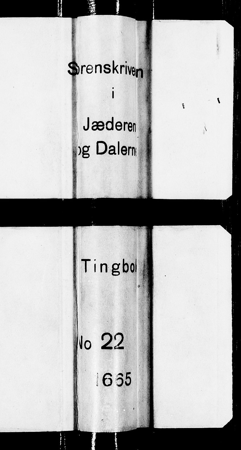 Jæren og Dalane sorenskriveri, SAST/A-100306/3/30/30BA/L0022: TINGBOK, 1665