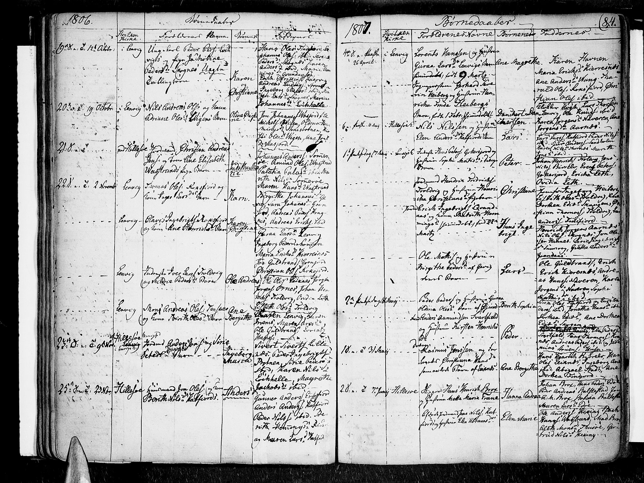 Lenvik sokneprestembete, AV/SATØ-S-1310/H/Ha/Haa/L0002kirke: Ministerialbok nr. 2, 1784-1820, s. 84
