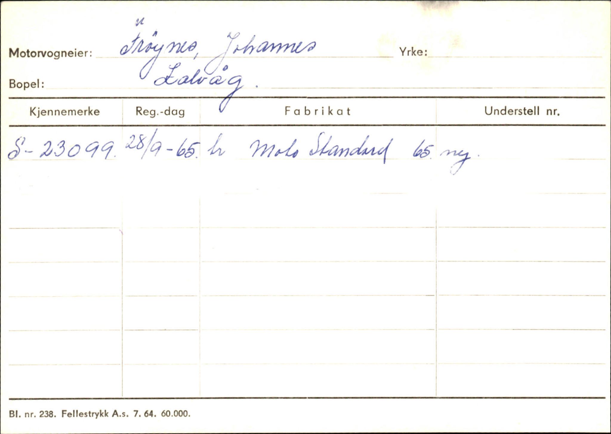 Statens vegvesen, Sogn og Fjordane vegkontor, AV/SAB-A-5301/4/F/L0133: Eigarregister Bremanger A-Å. Gaular A-H, 1945-1975, s. 411