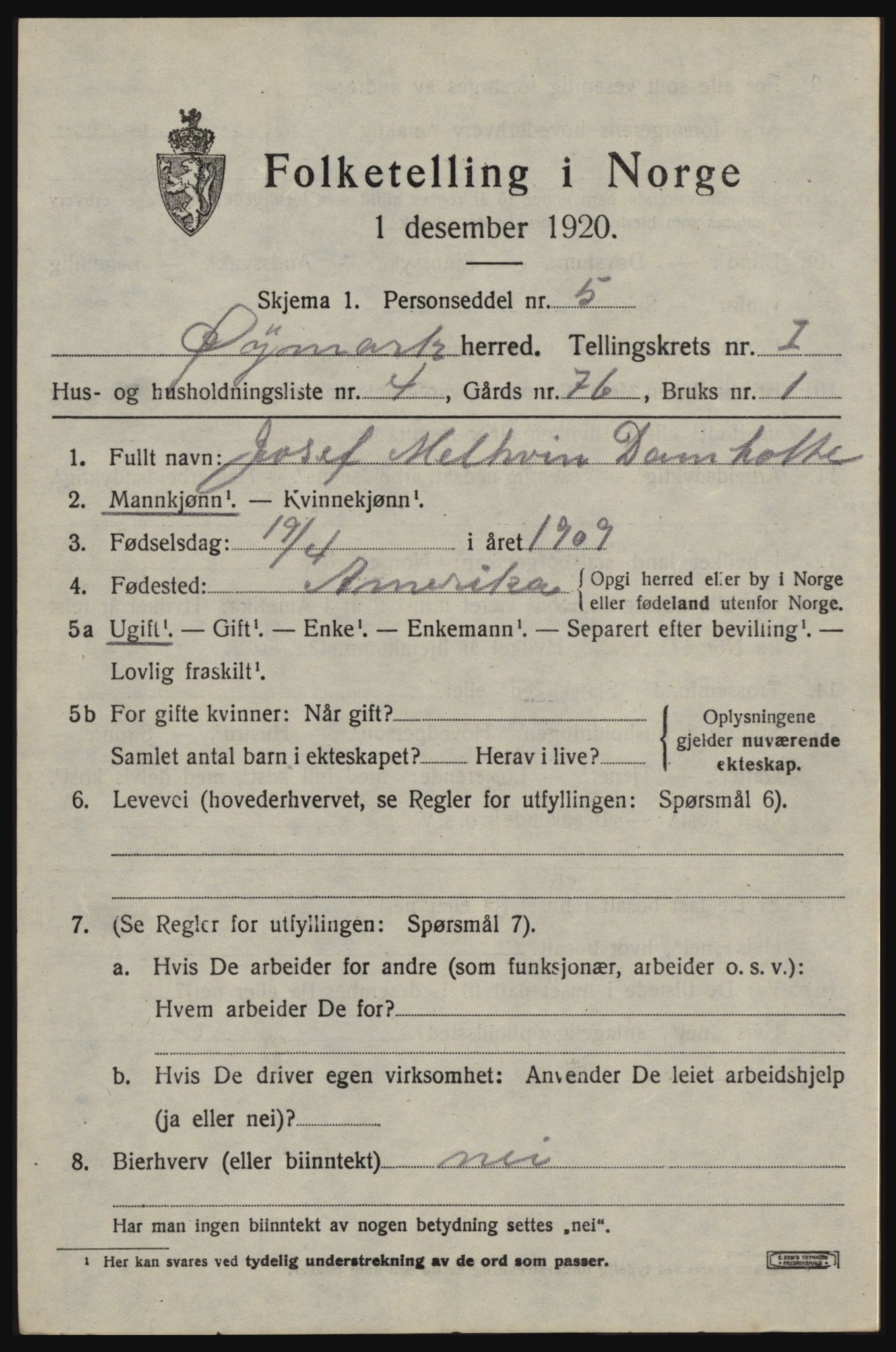 SAO, Folketelling 1920 for 0119 Øymark herred, 1920, s. 685