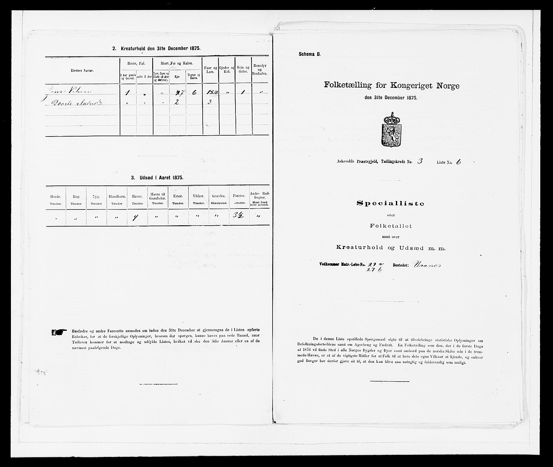 SAB, Folketelling 1875 for 1428P Askvoll prestegjeld, 1875, s. 175