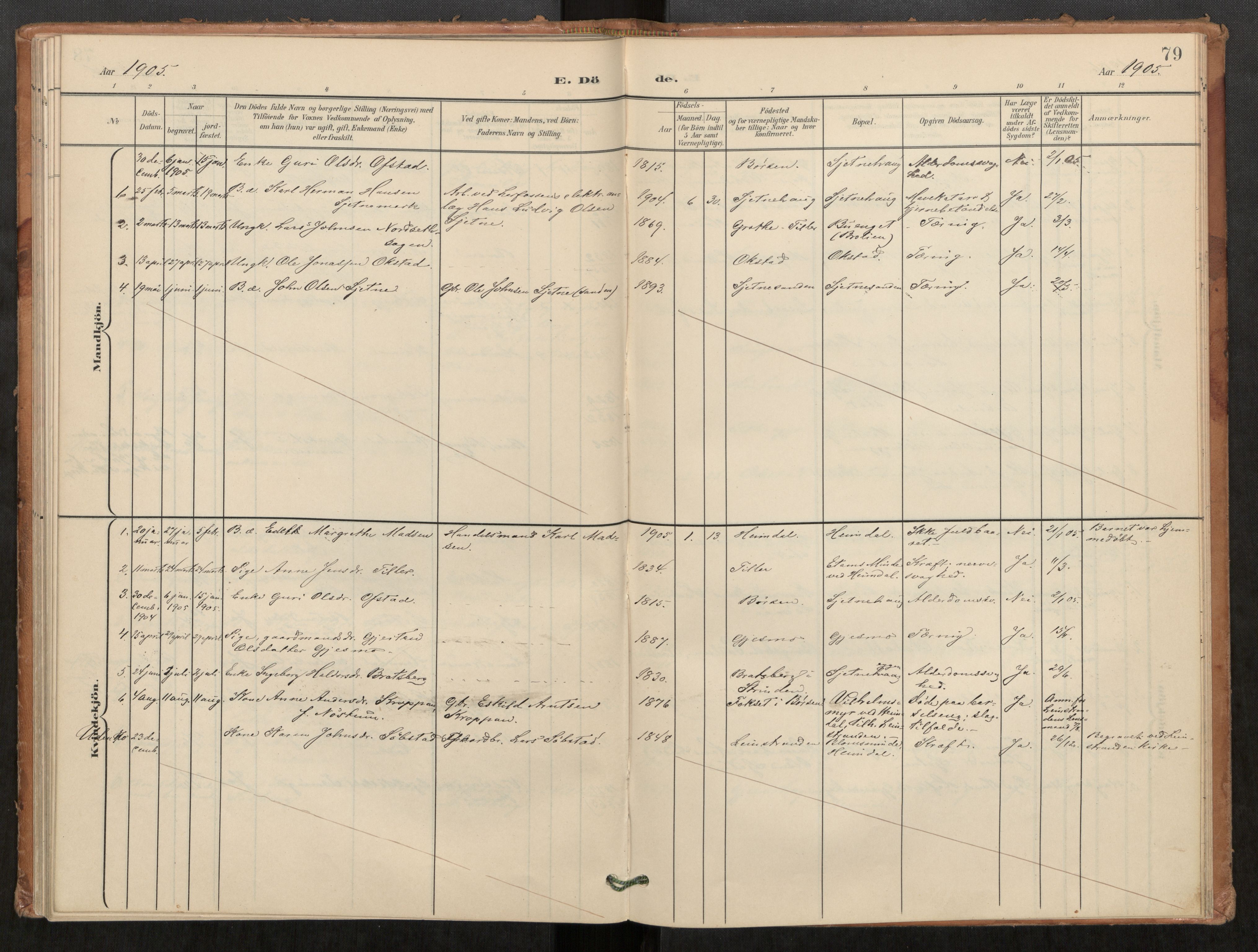 Klæbu sokneprestkontor, AV/SAT-A-1112: Ministerialbok nr. 2, 1900-1916, s. 79