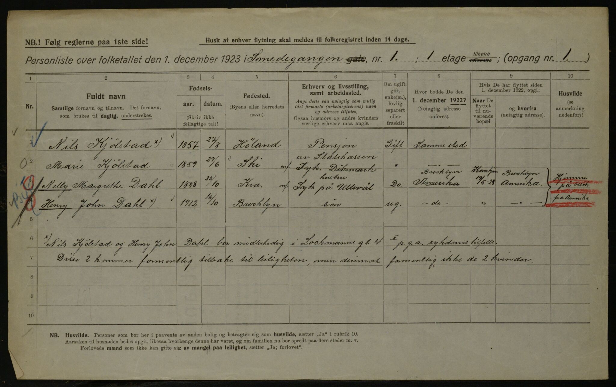 OBA, Kommunal folketelling 1.12.1923 for Kristiania, 1923, s. 107211