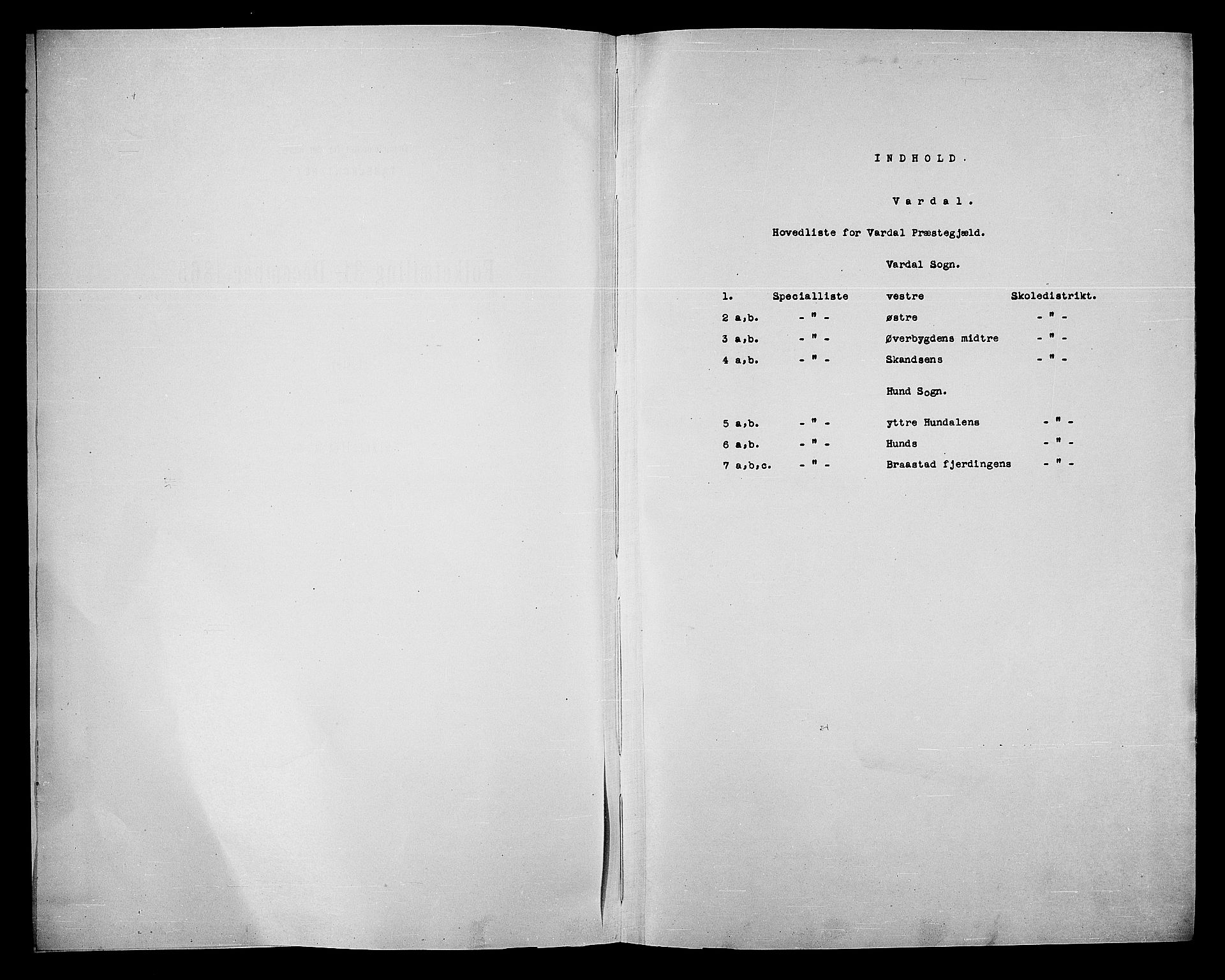 RA, Folketelling 1865 for 0527L Vardal prestegjeld, Vardal sokn og Hunn sokn, 1865, s. 4