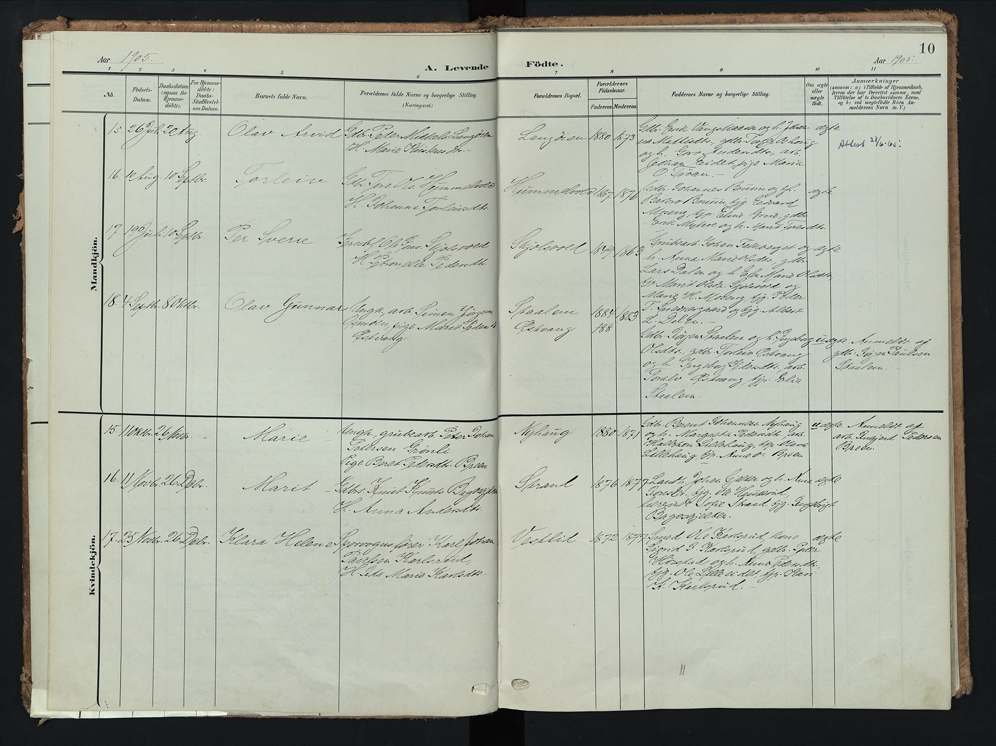 Tolga prestekontor, AV/SAH-PREST-062/K/L0009: Ministerialbok nr. 9, 1903-1928, s. 10