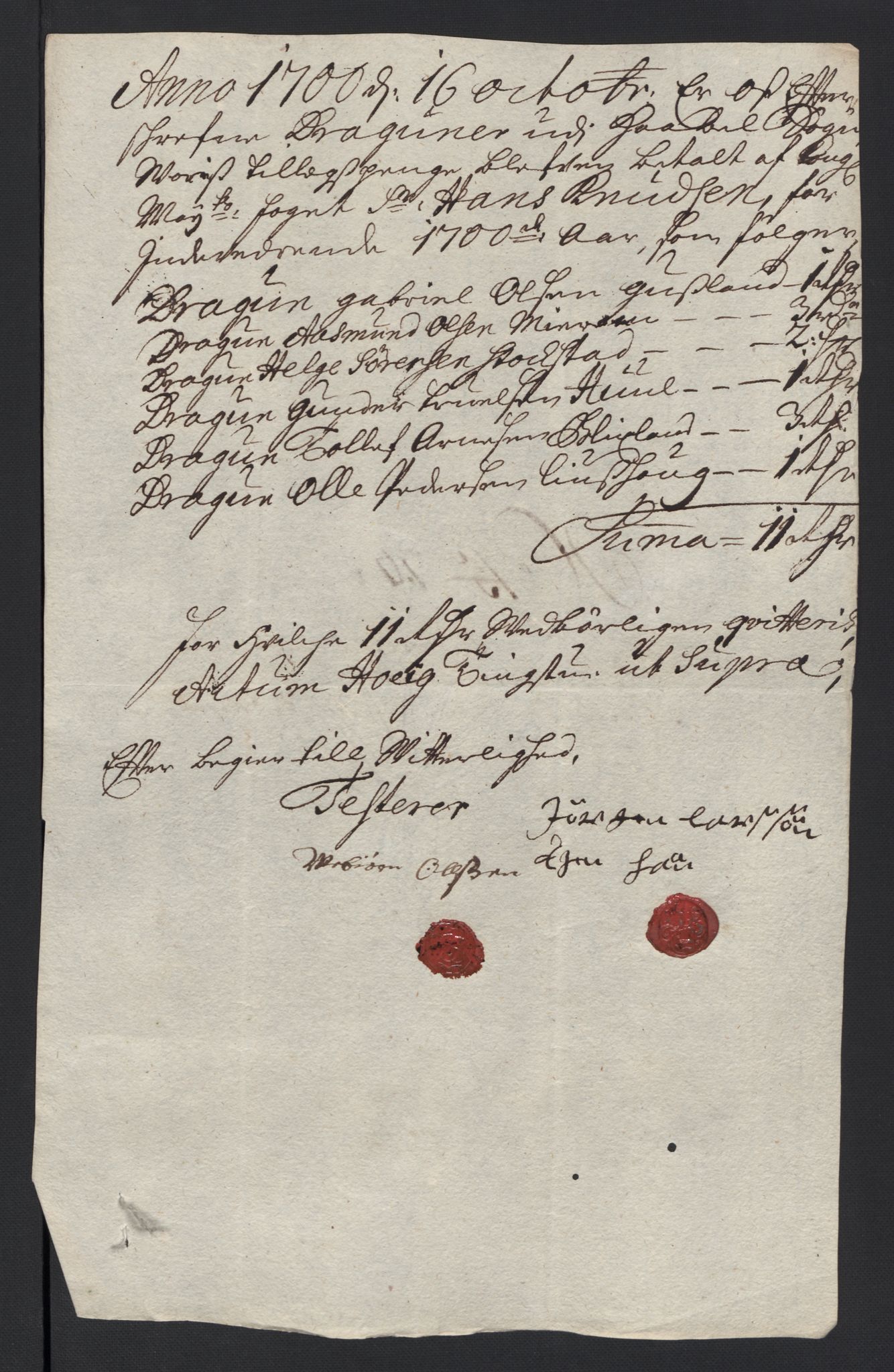 Rentekammeret inntil 1814, Reviderte regnskaper, Fogderegnskap, AV/RA-EA-4092/R04/L0129: Fogderegnskap Moss, Onsøy, Tune, Veme og Åbygge, 1700, s. 416